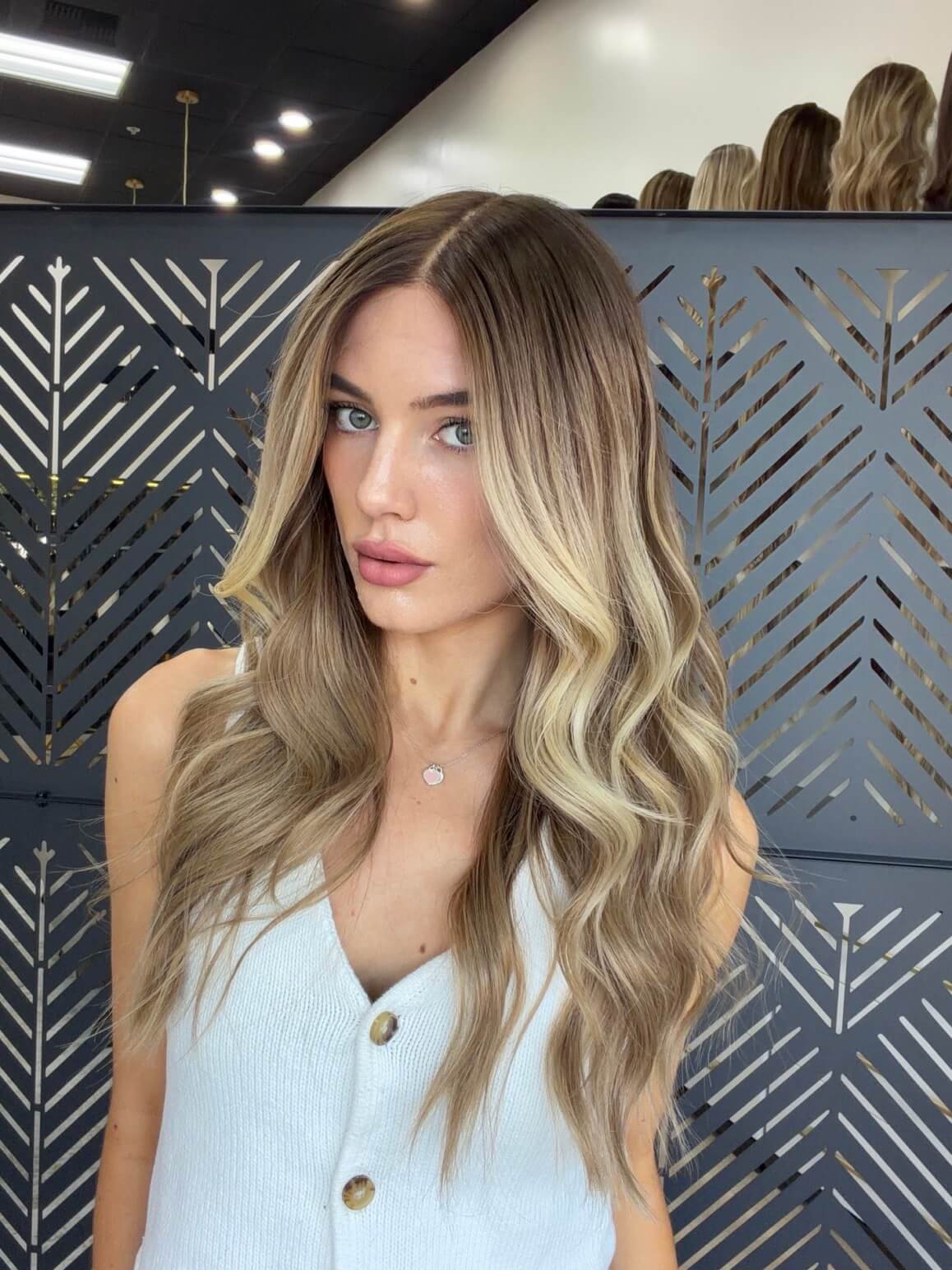 26-inch blonde Slavic human hair wig with 26-inch length