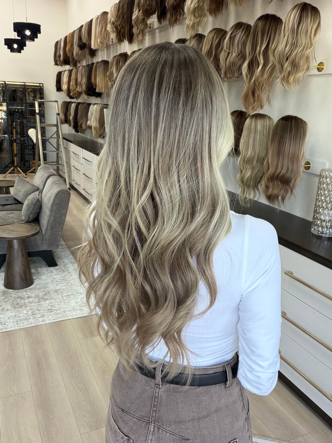25-inch blonde Slavic human hair wig in Blonde