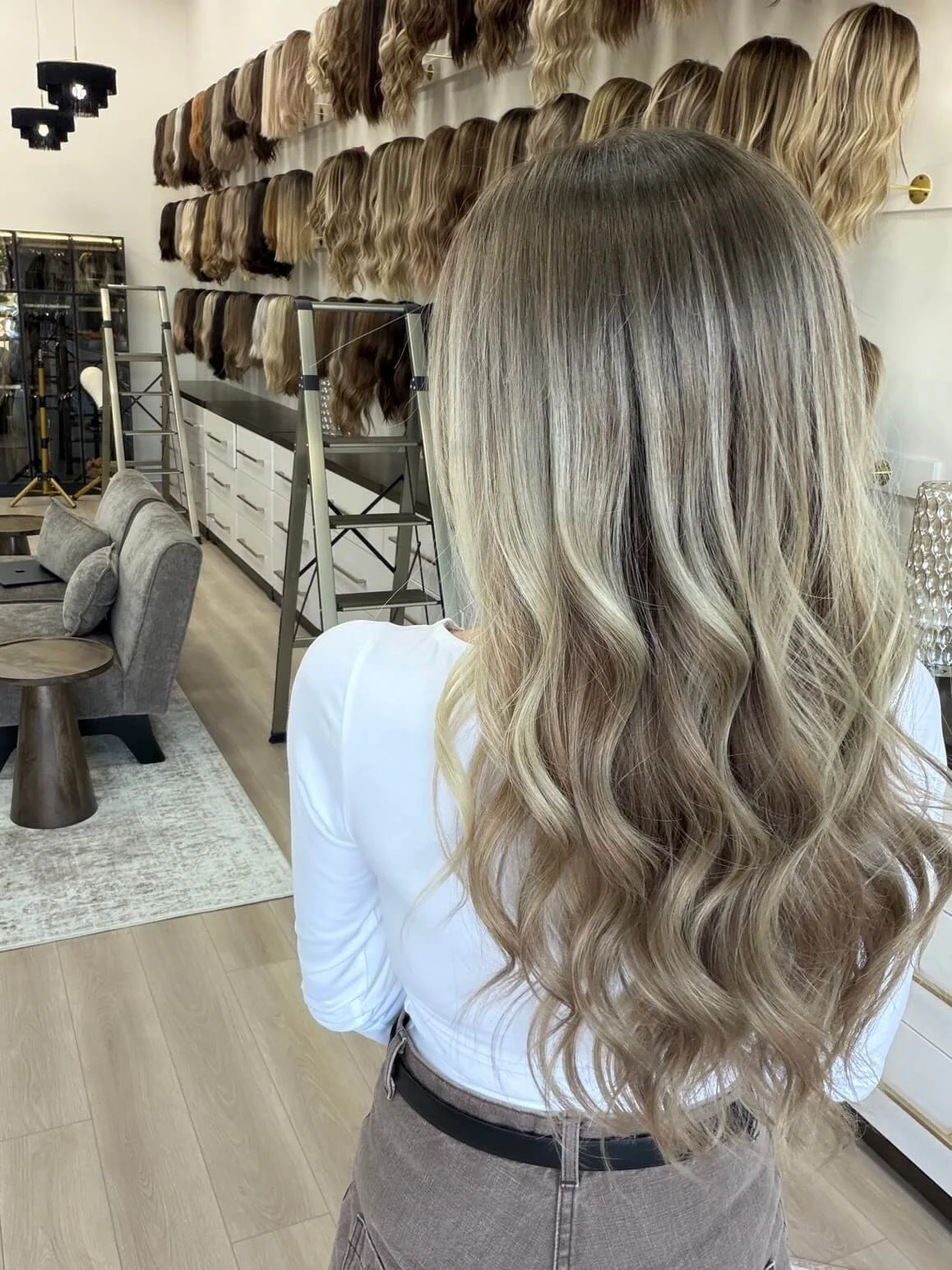 25-inch blonde Slavic human hair wig with 25-inch length