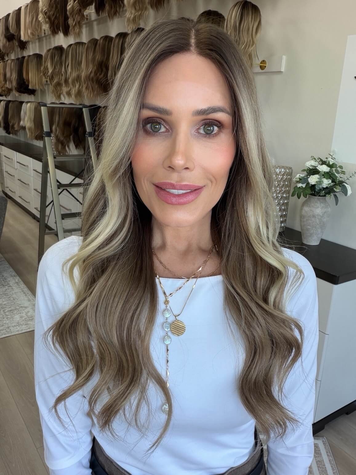 25-inch blonde Slavic human hair wig with 120% Hair density