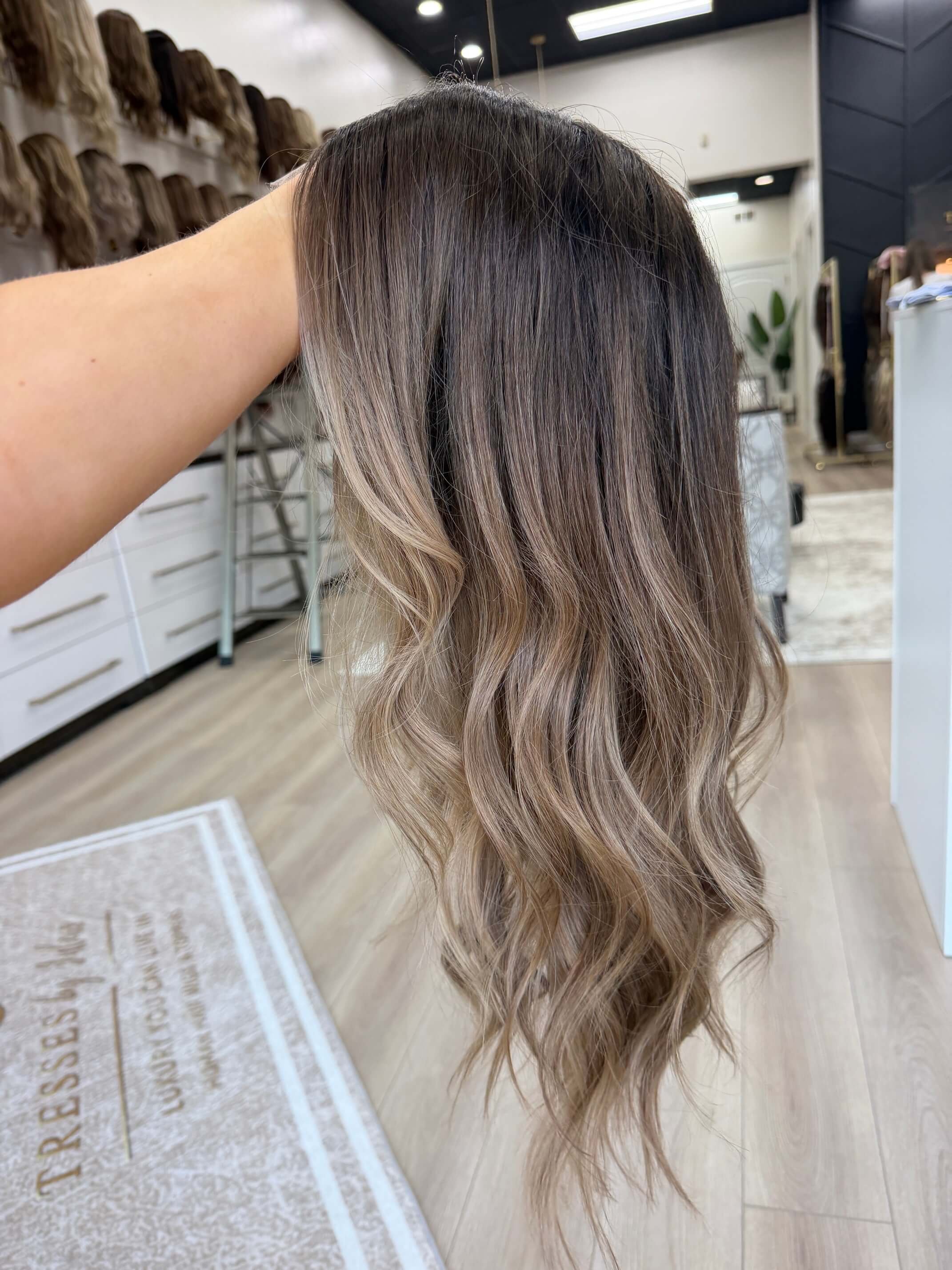 25-inch blonde Slavic human hair wig with 120% Hair density