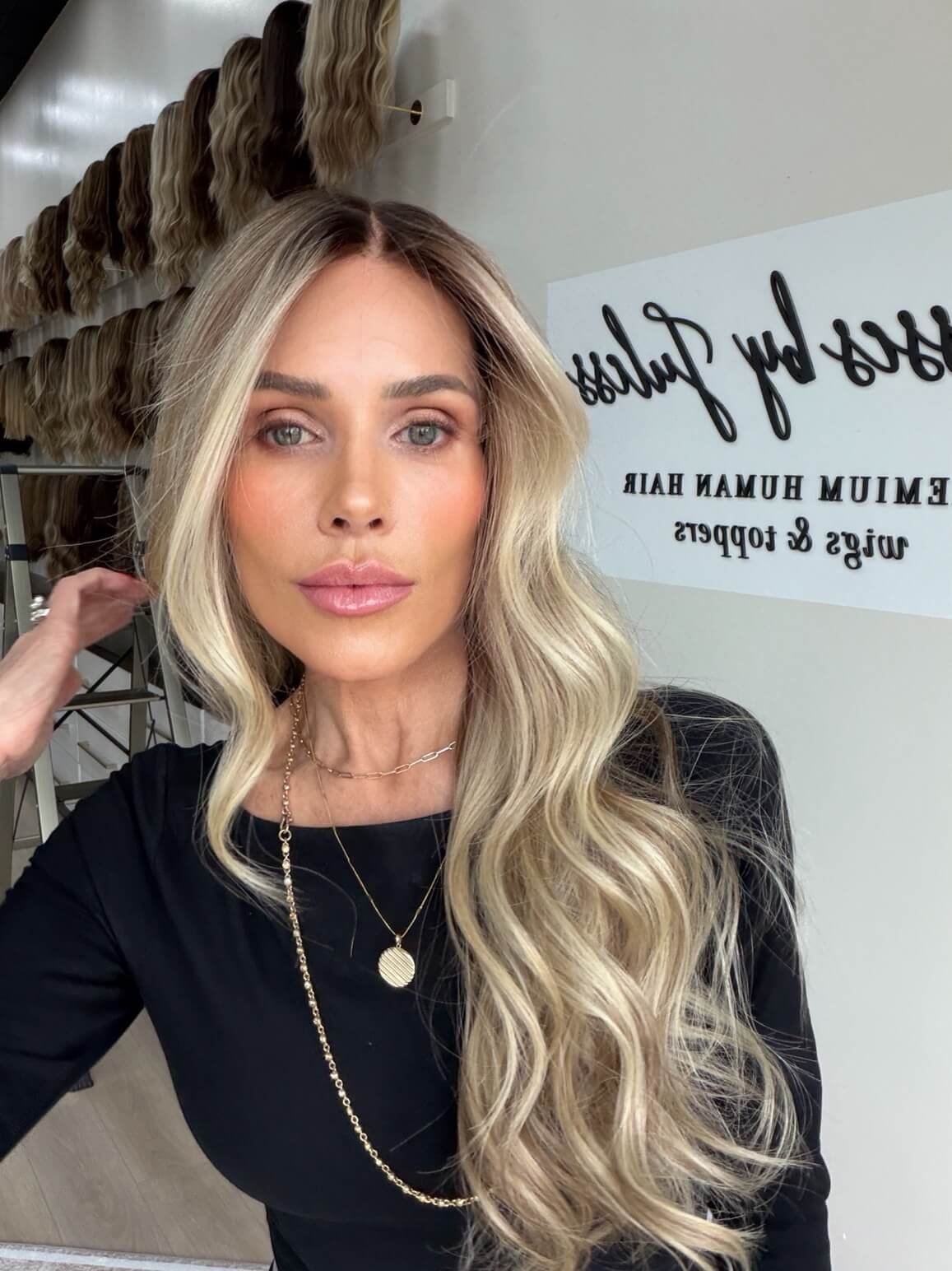 27-inch blonde Slavic human hair wig in Blonde