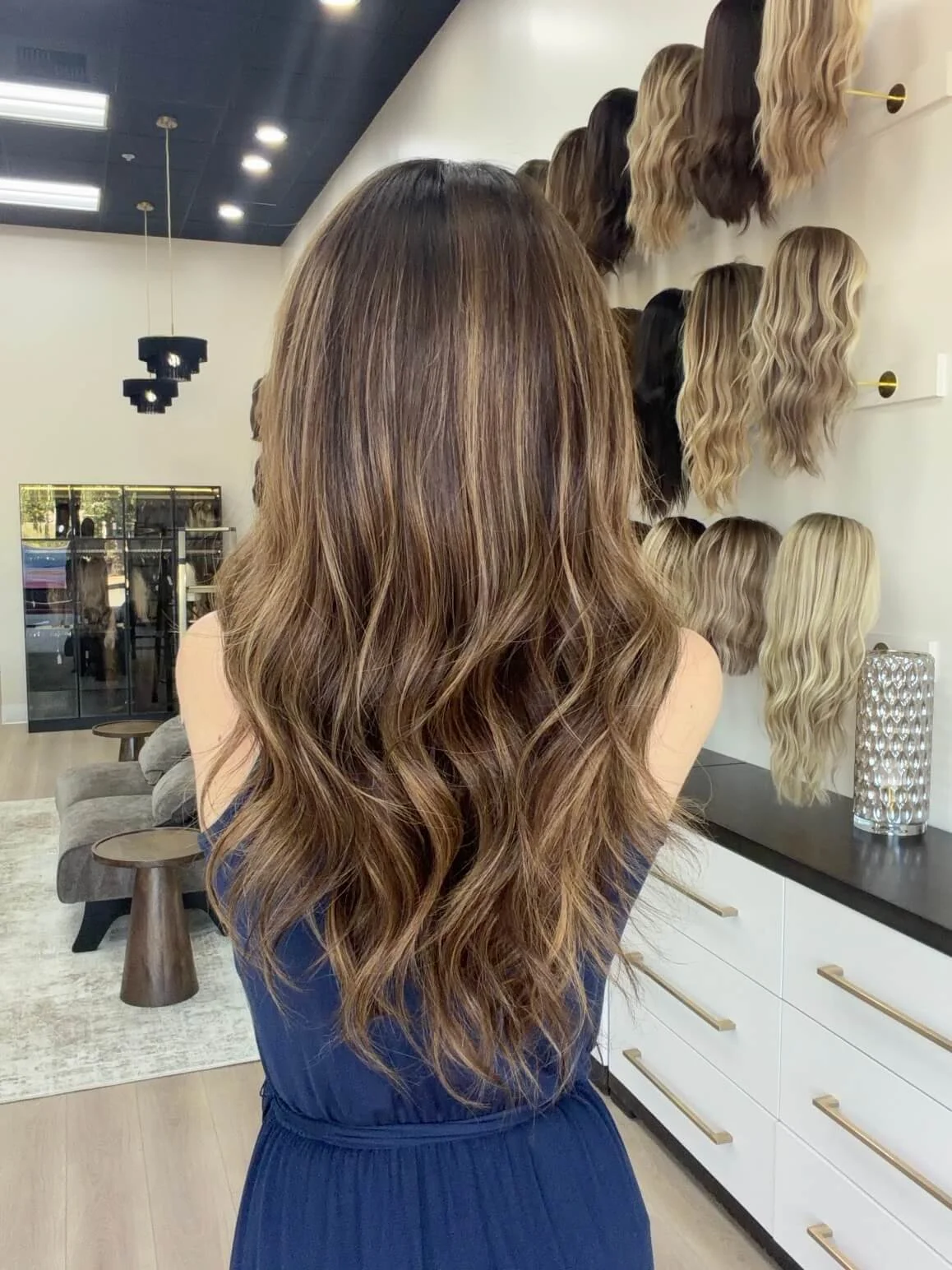 25-inch brown Slavic human hair wig in Brown