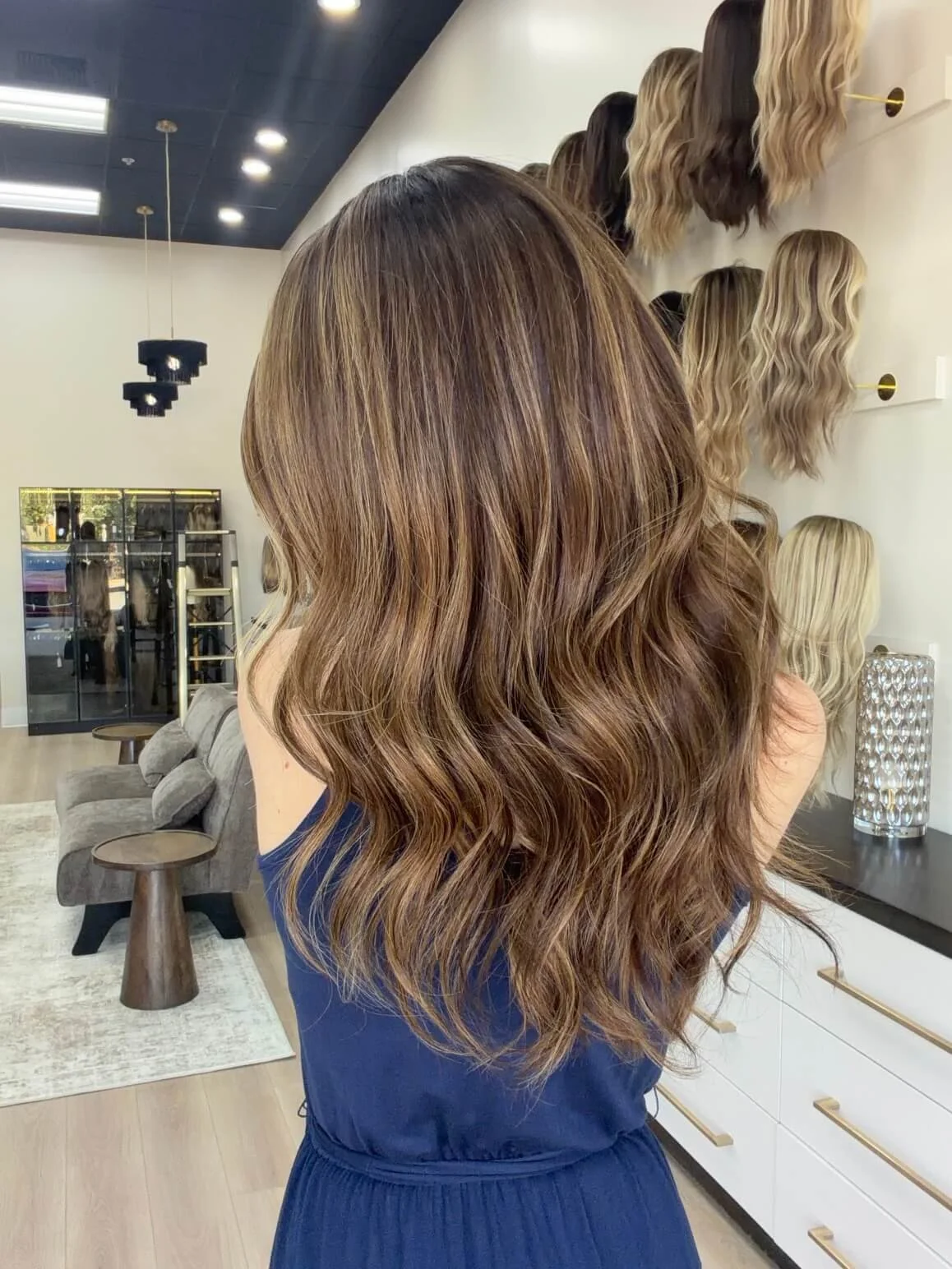 25-inch brown Slavic human hair wig with 25-inch length