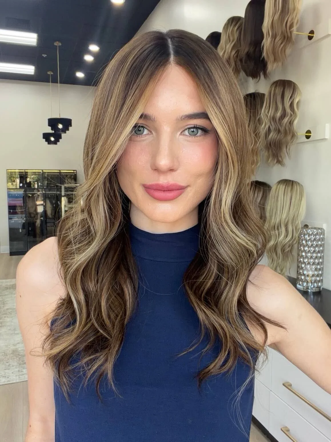 25-inch brown Slavic human hair wig with 25-inch length