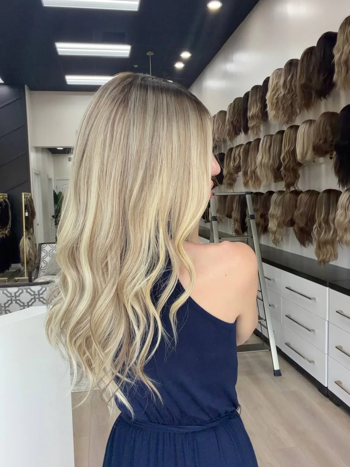 24-inch blonde Slavic human hair wig with 24-inch length