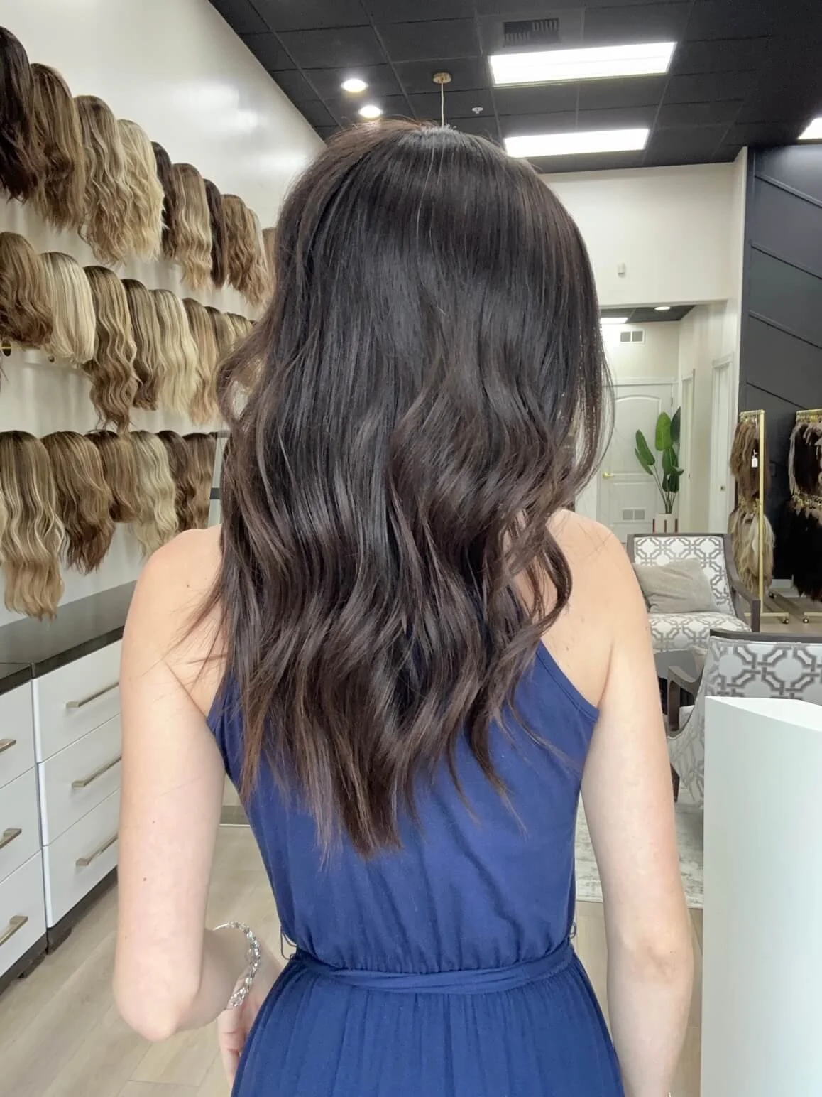 23-inch brown Slavic human hair topper in Brown