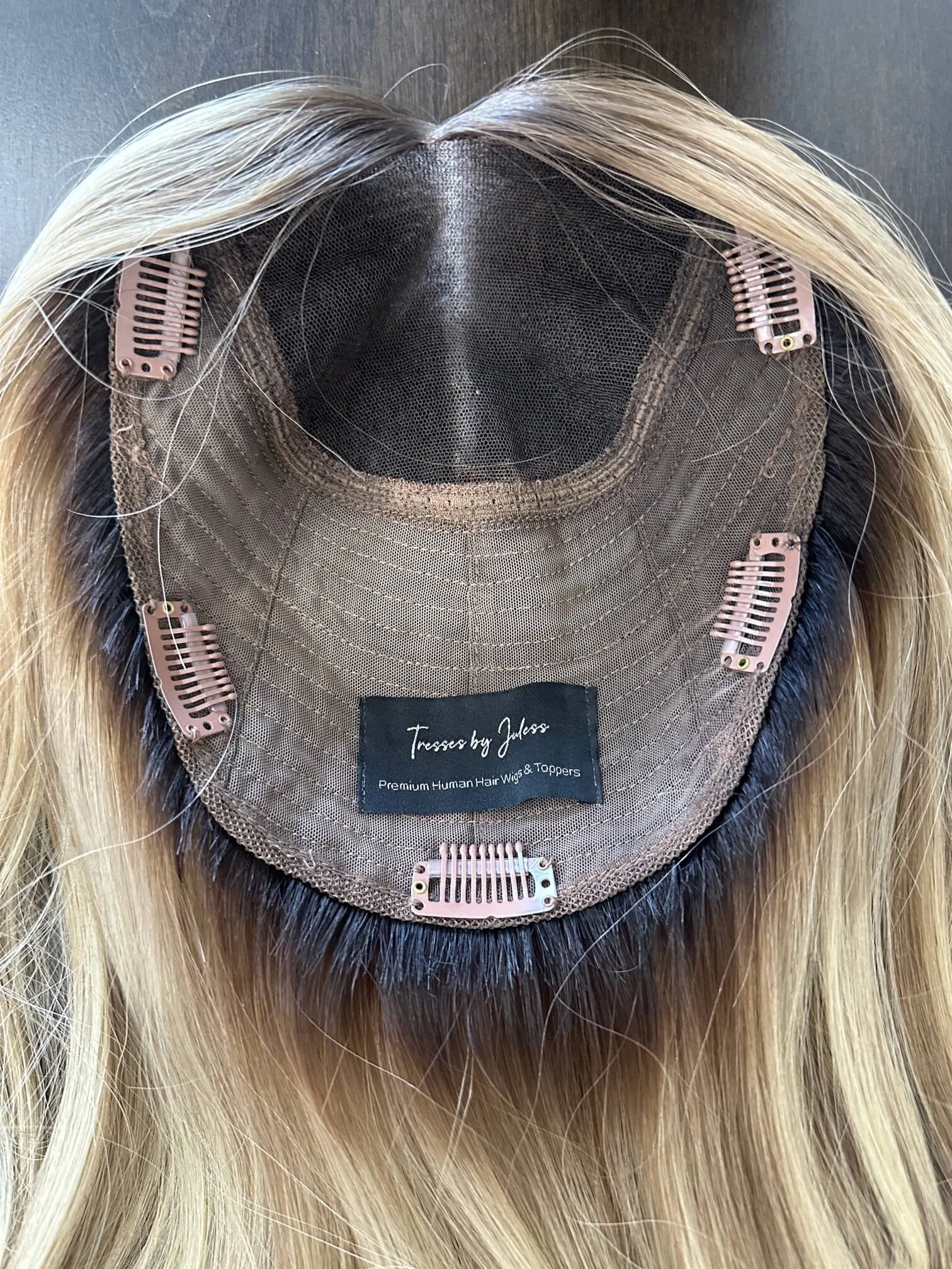 24-inch blonde Slavic human hair topper in Blonde