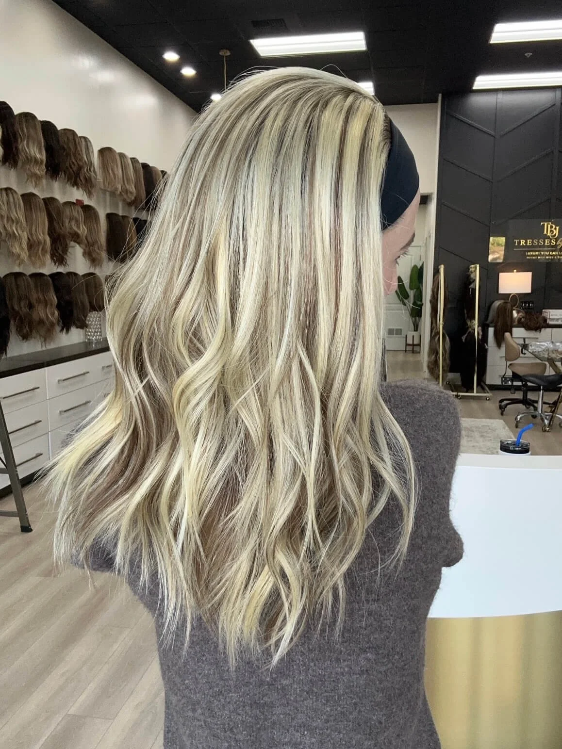 20-inch blonde Slavic human hair wig in Blonde