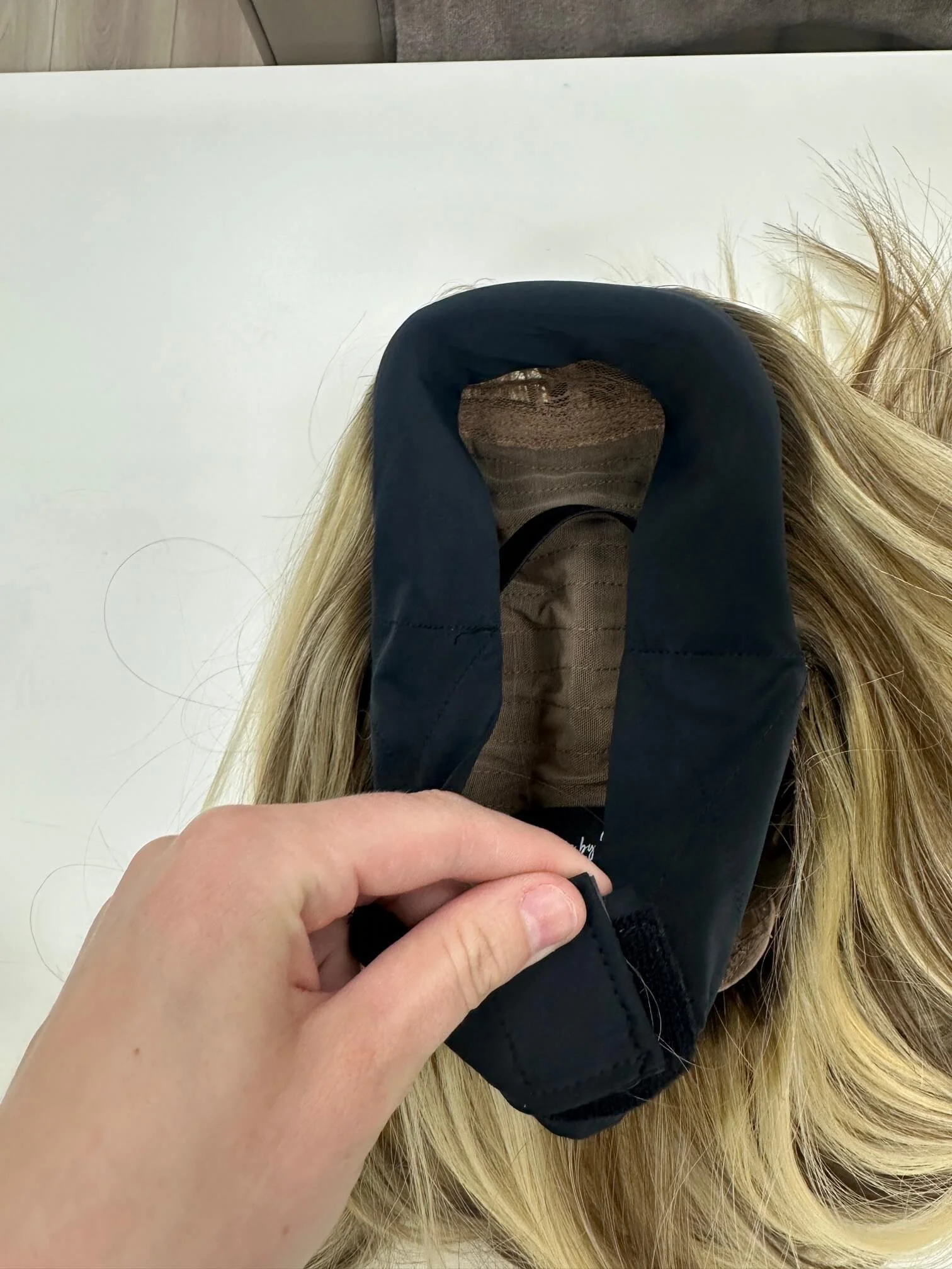 20-inch blonde Slavic human hair wig with 20-inch length
