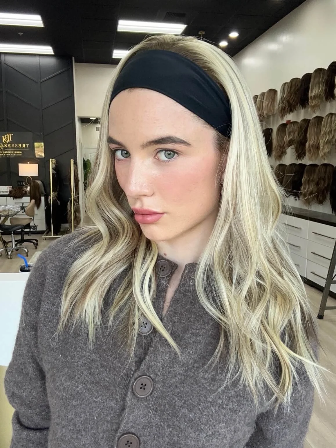 20-inch blonde Slavic human hair wig by Tresses by Juless