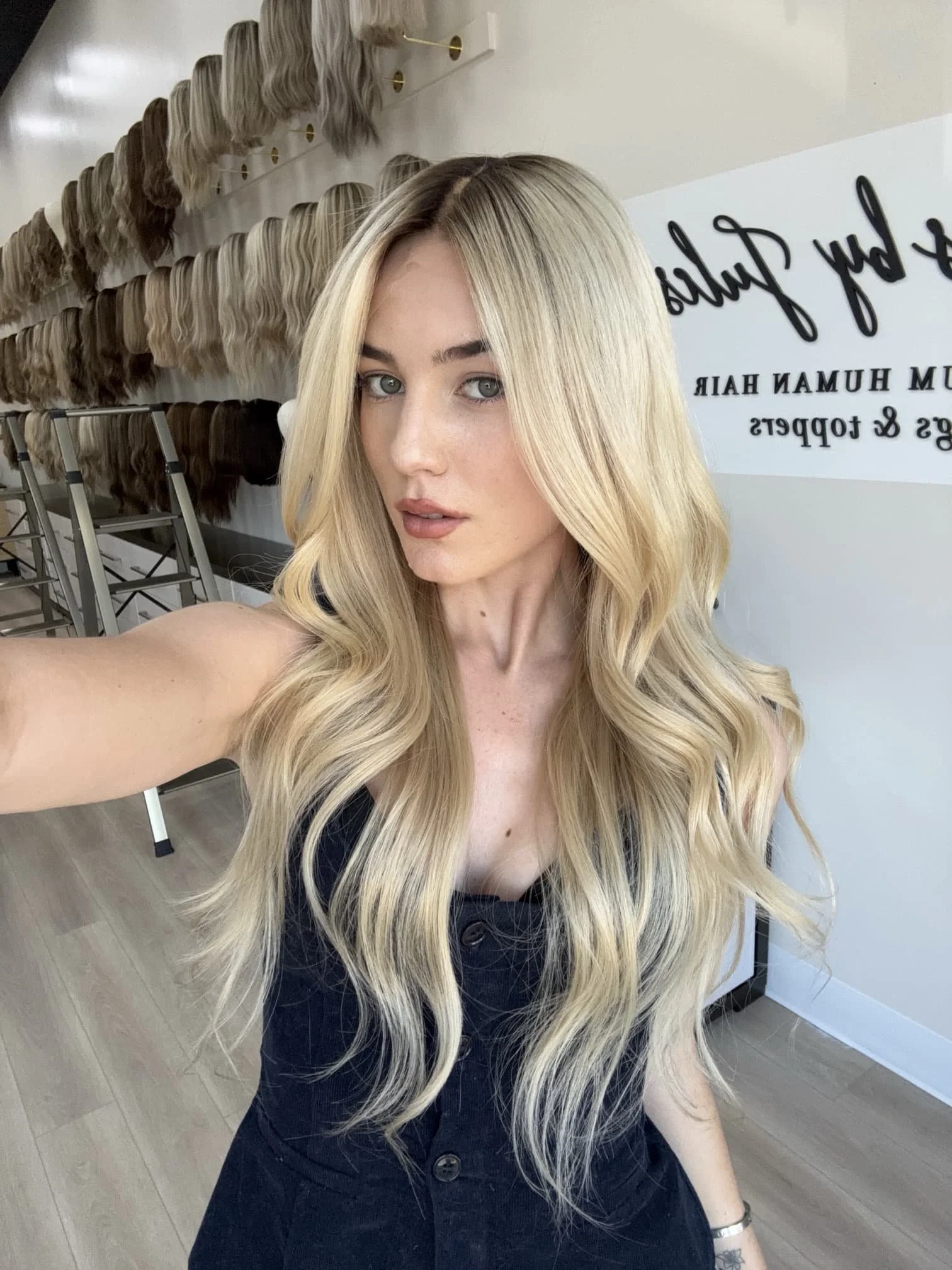 Brunette_human_hair_wig_with_caramel_highlights_worn_by_a_woman_in_Folsom_Studio__.jpg