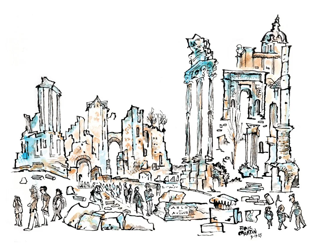 The Ancient Forum of Rome Italy