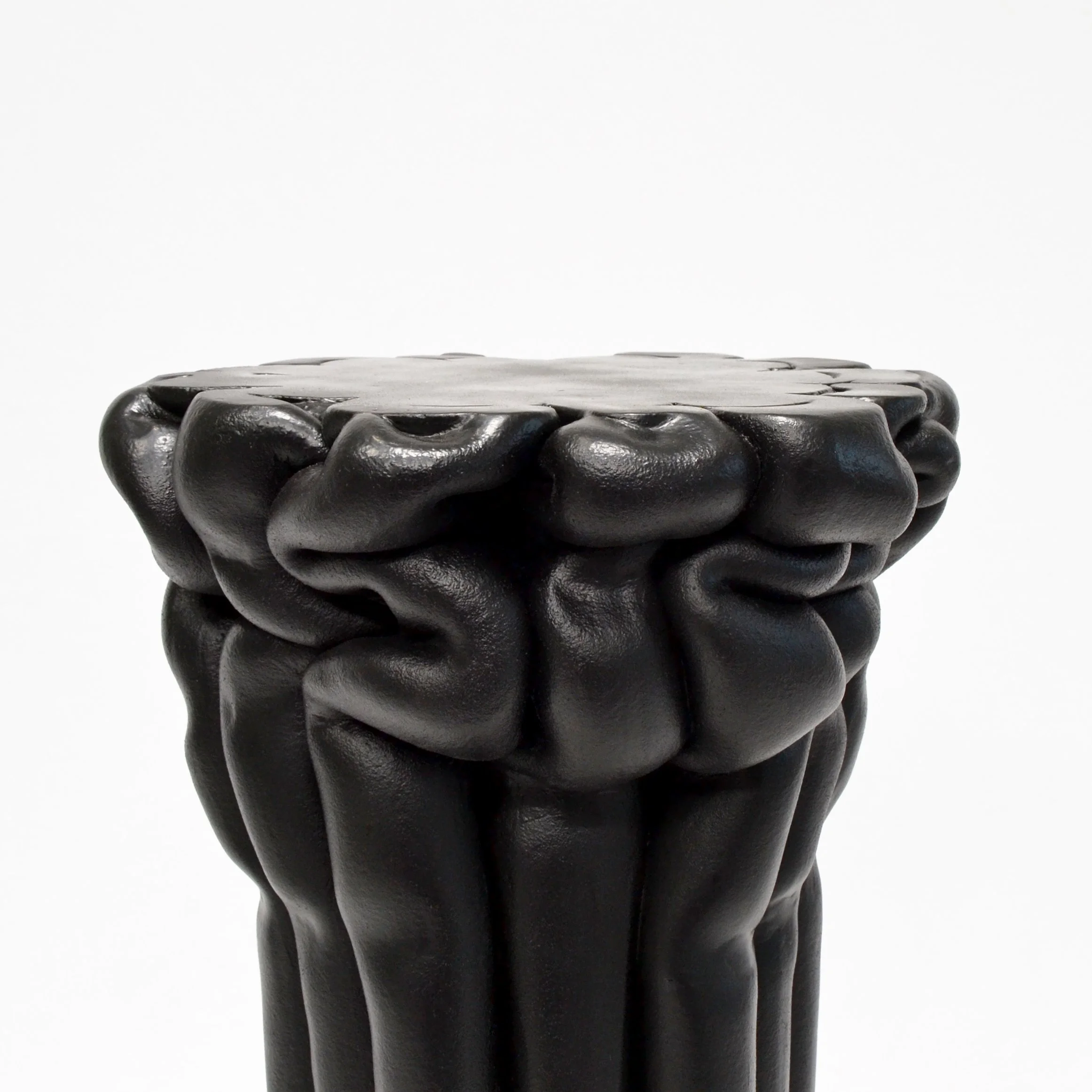 Grayson Fair End Table II (detail) 2026 ceramic glaze automotive paint 25 x 12.5 x 12.5 in.jpg