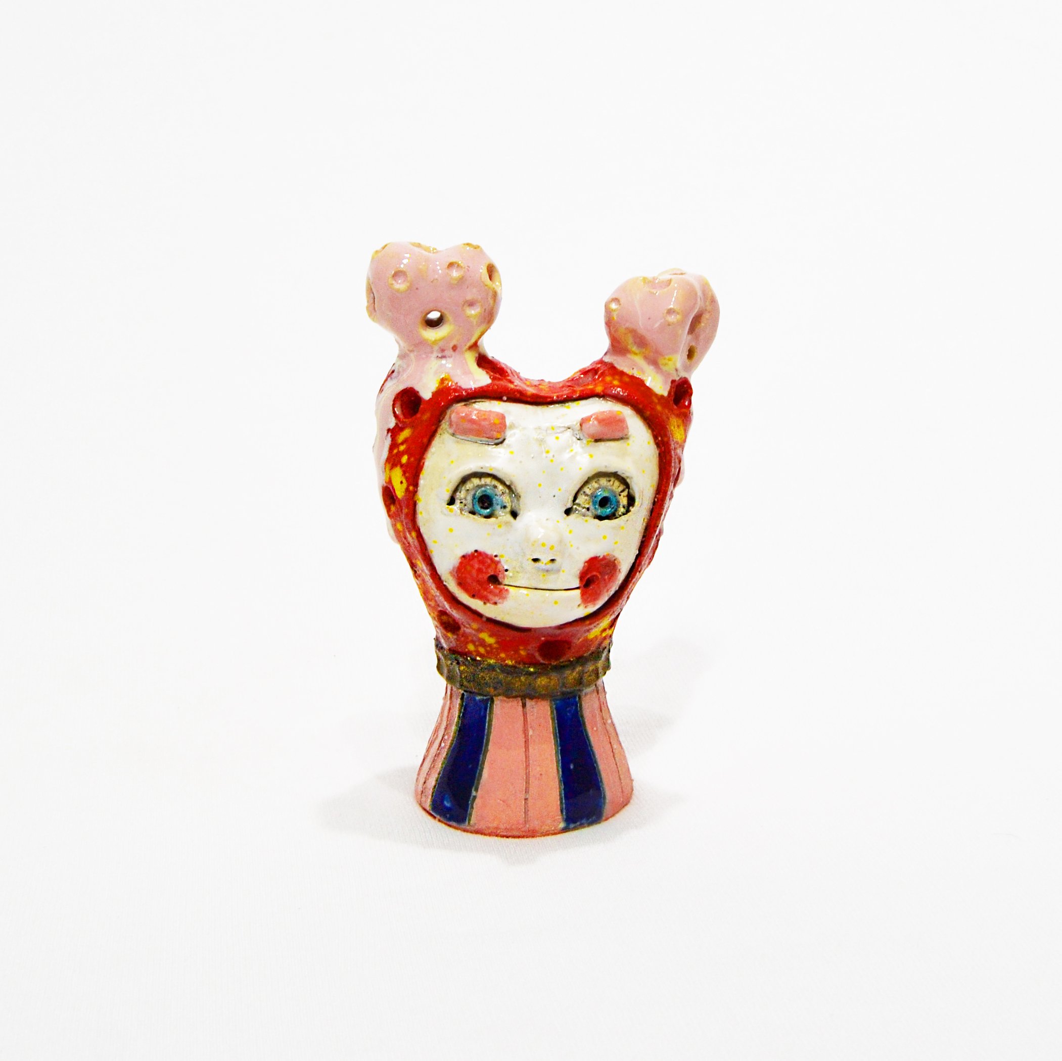 The Ceremony of Small Hearts (III) ceramic & glaze 6 x 3 x 2.5 inches (front).jpg