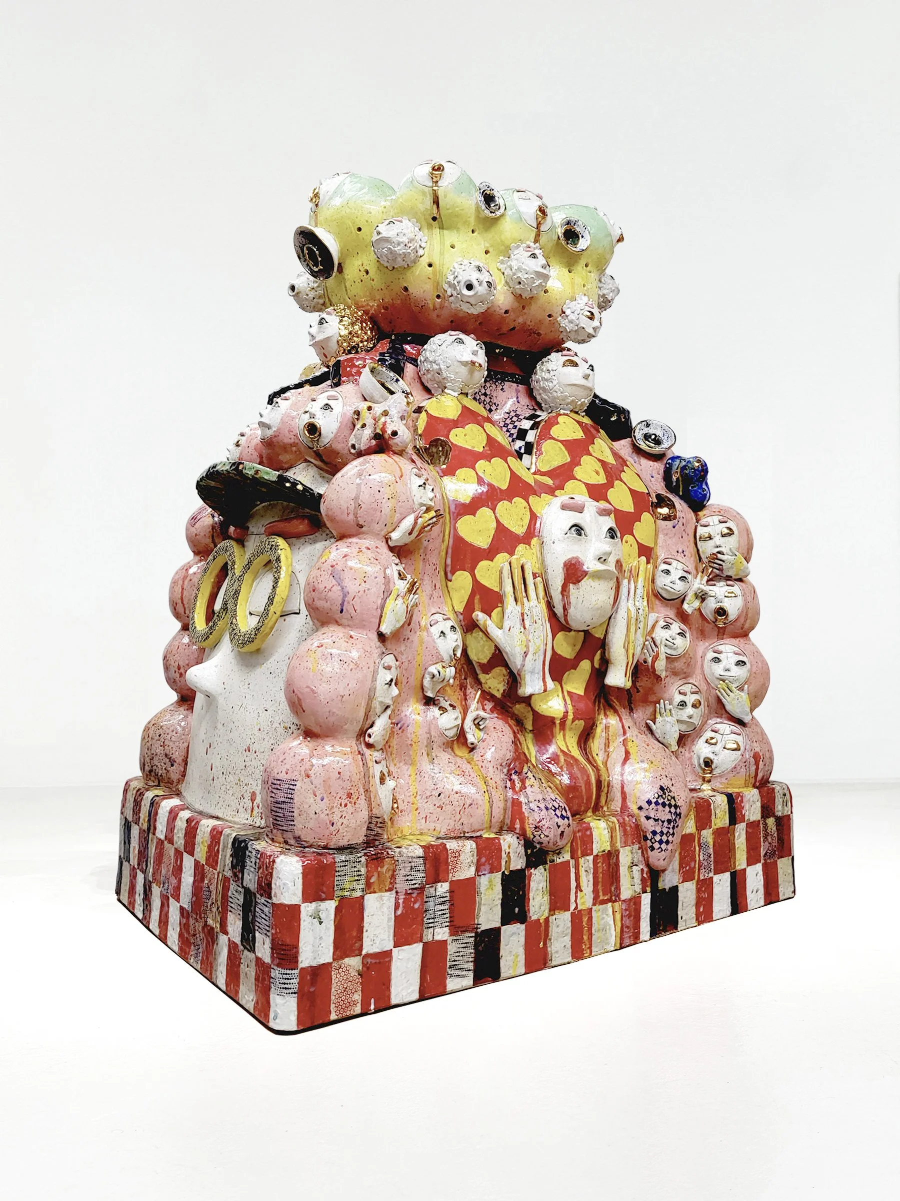 Sending You Lots of LUV 2024 glazed ceramic gold luster mother of pearl 43 x 34 x 25 inches (side) .jpg