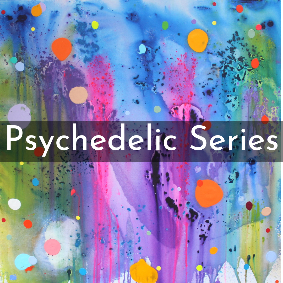 Psychedelic Series- This series correlates around perception, mood, musical influence and consciousness. The act of painting mystically and emotionally where the essence of feelings and experiences are expressed through the process of creation. Havin