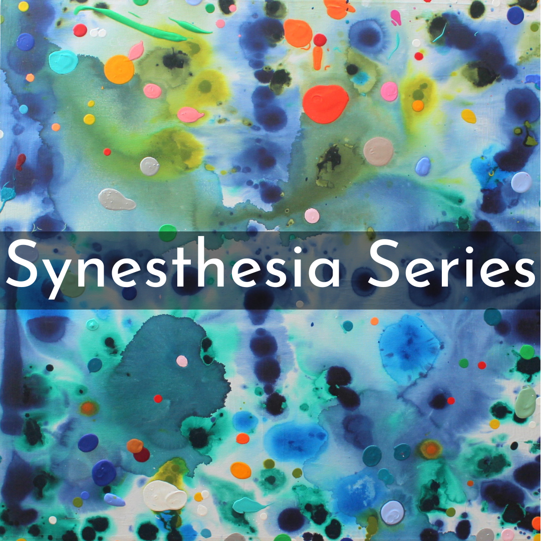 Synesthesia Series - As a synesthete it seemed to be a natural progression to create a series of atmospheric works that celebrated colour and depth in the non-objective fashion.
These paintings find their origin from the metaphysical realm.  