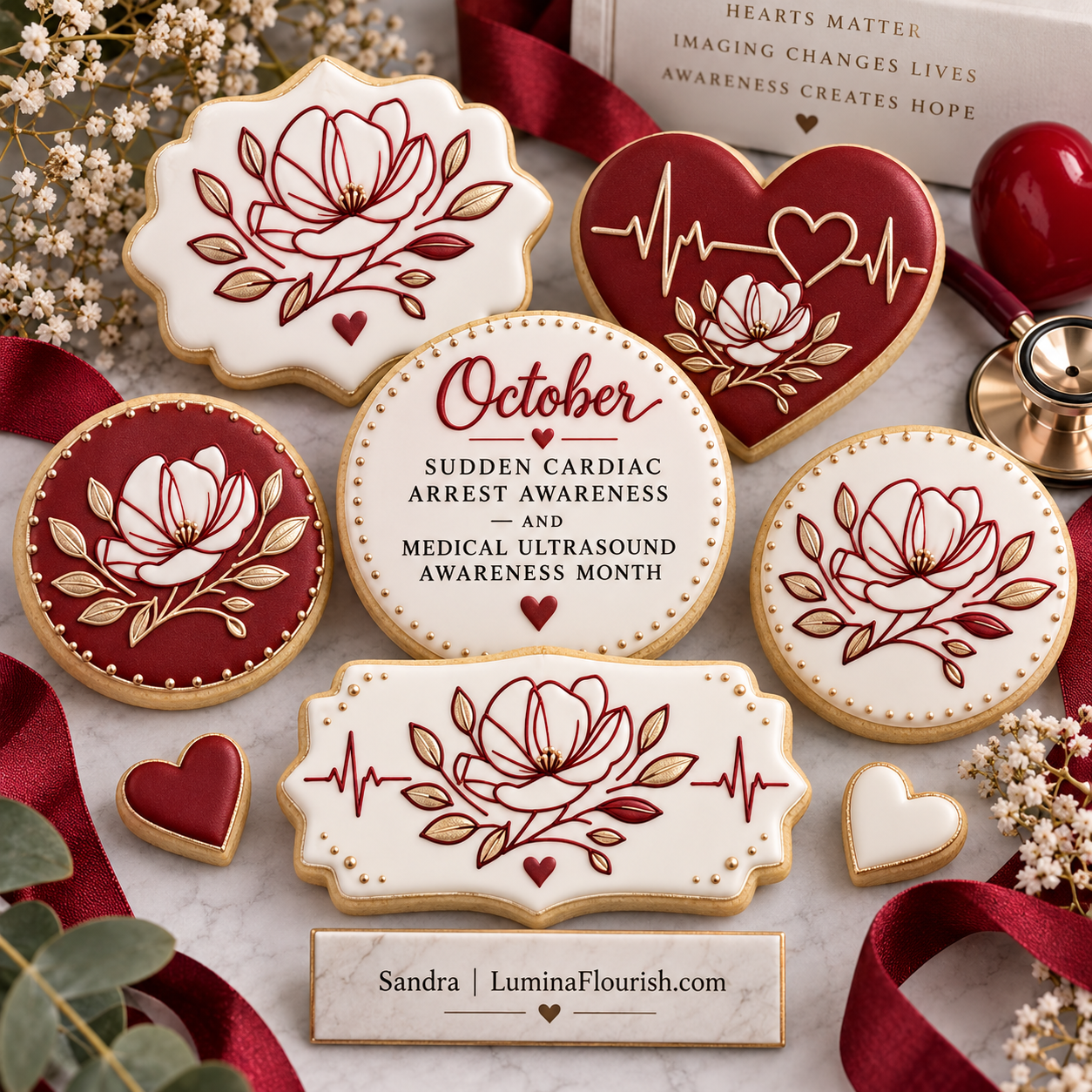 lotus cookie royal icing  sudden deatharrest awareness medical awareness.png