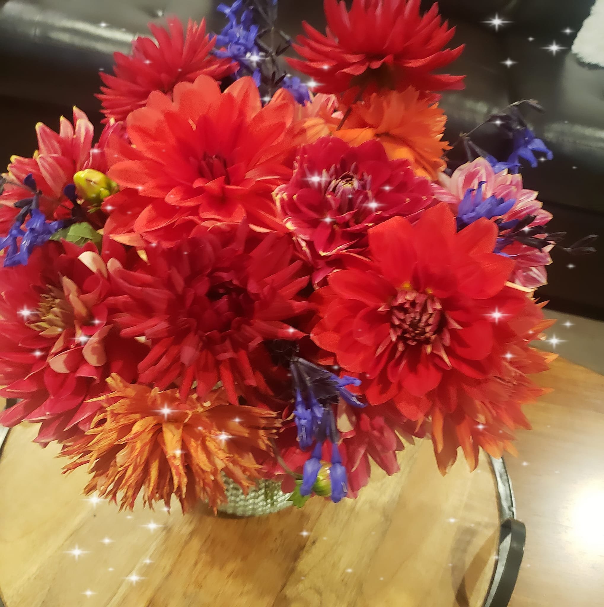 After a long day @ work  and I walked into these beautiful flowers. Thank you my sweet friend for bringing them by