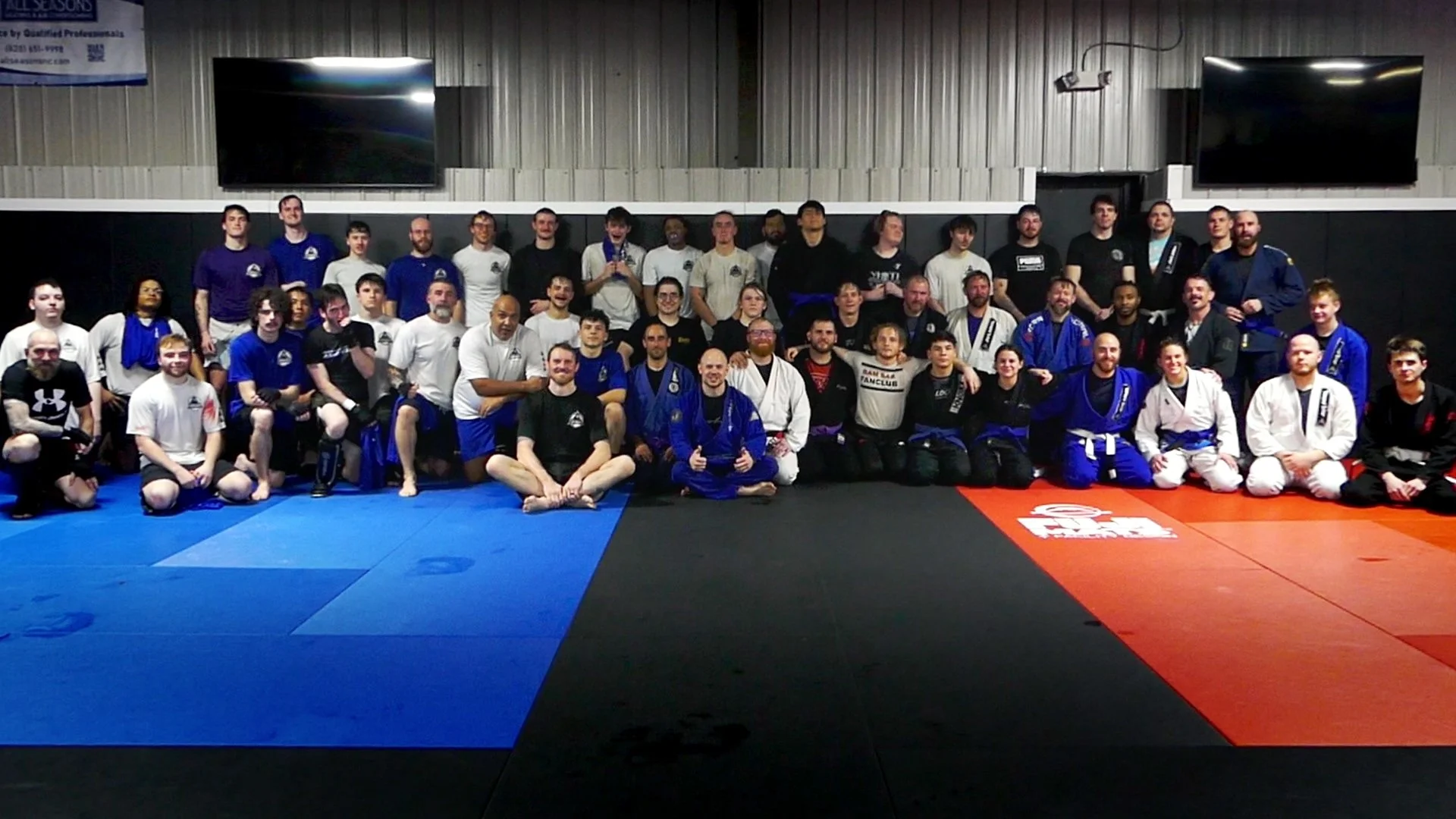 Members of American Top Team Asheville at the gym