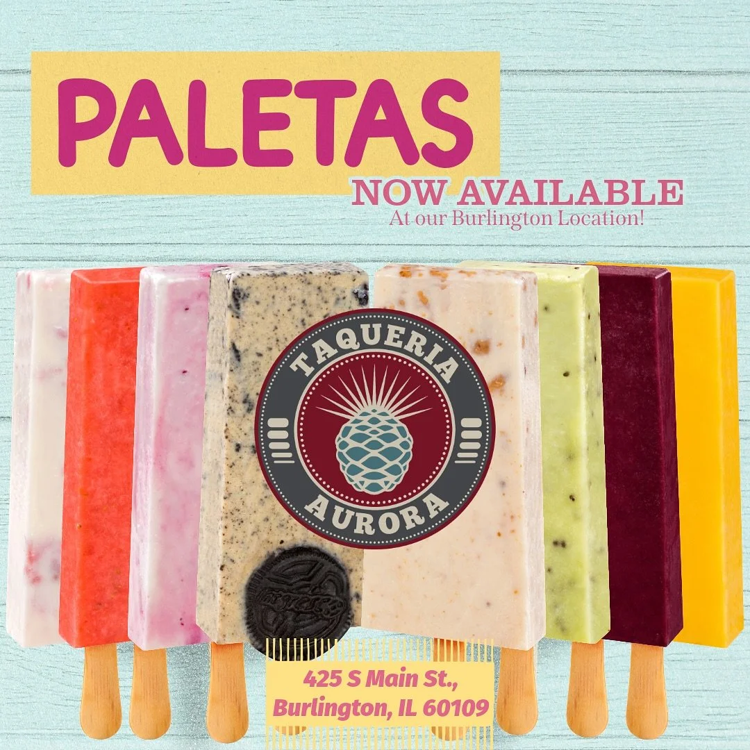 ✨Bring the family for a sweet treat. 🍦Our paletas are finally here in Burlington! 🎉