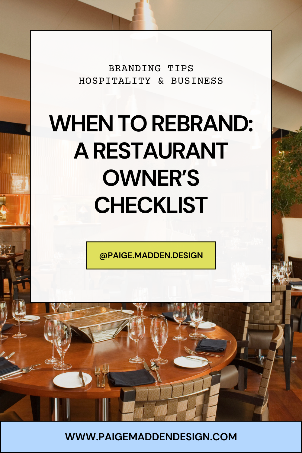 When to Rebrand: A Restaurant Owner’s Checklist
