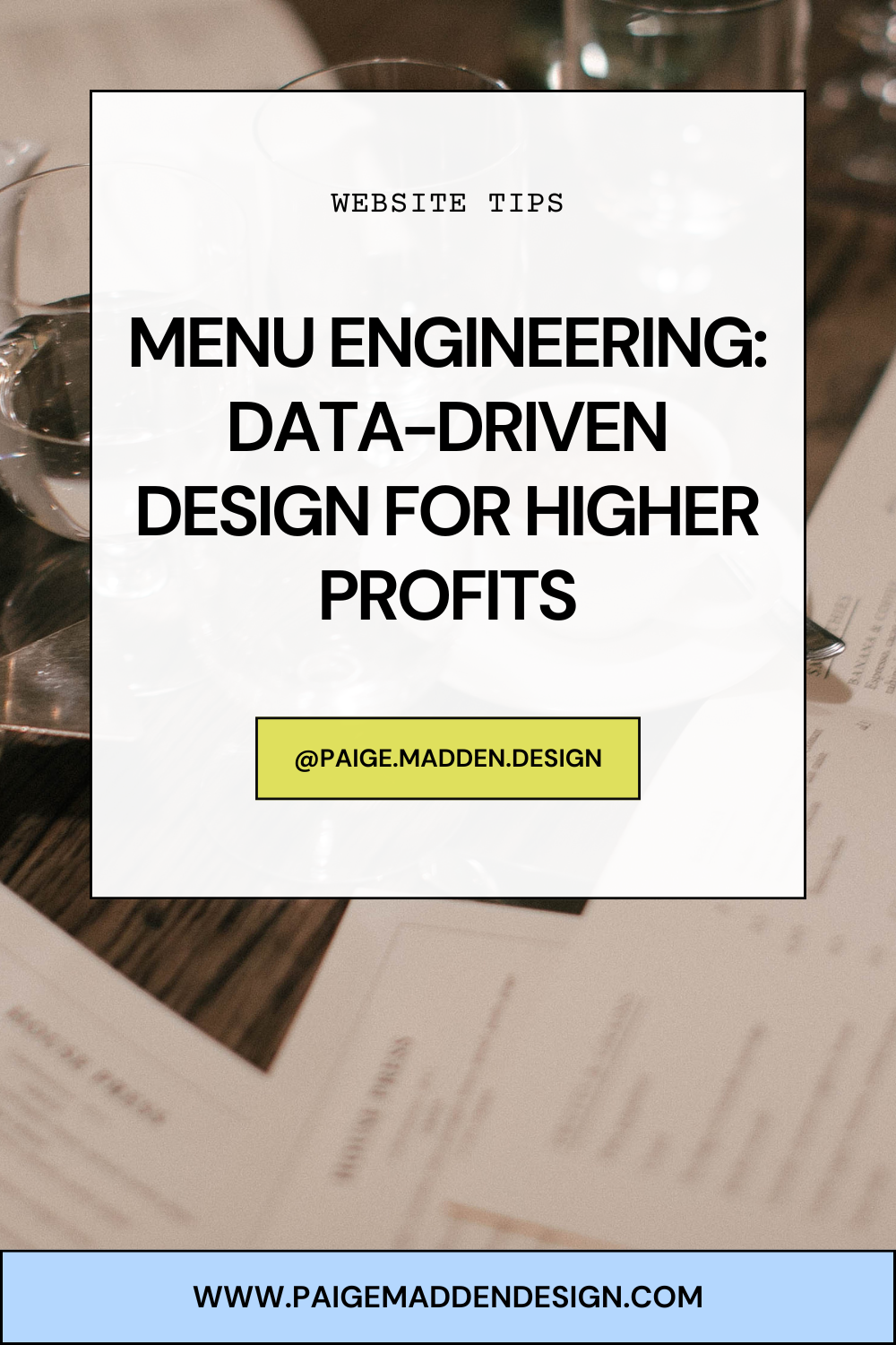 Menu Engineering: Data-Driven Design for Higher Profits