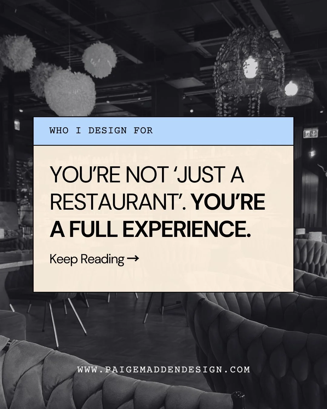 Your space has a feeling the moment guests walk in the door. The question is: does your online presence match it?
I partner with bars, restaurants, and hospitality brands to build Squarespace websites and branding that actually support the business s