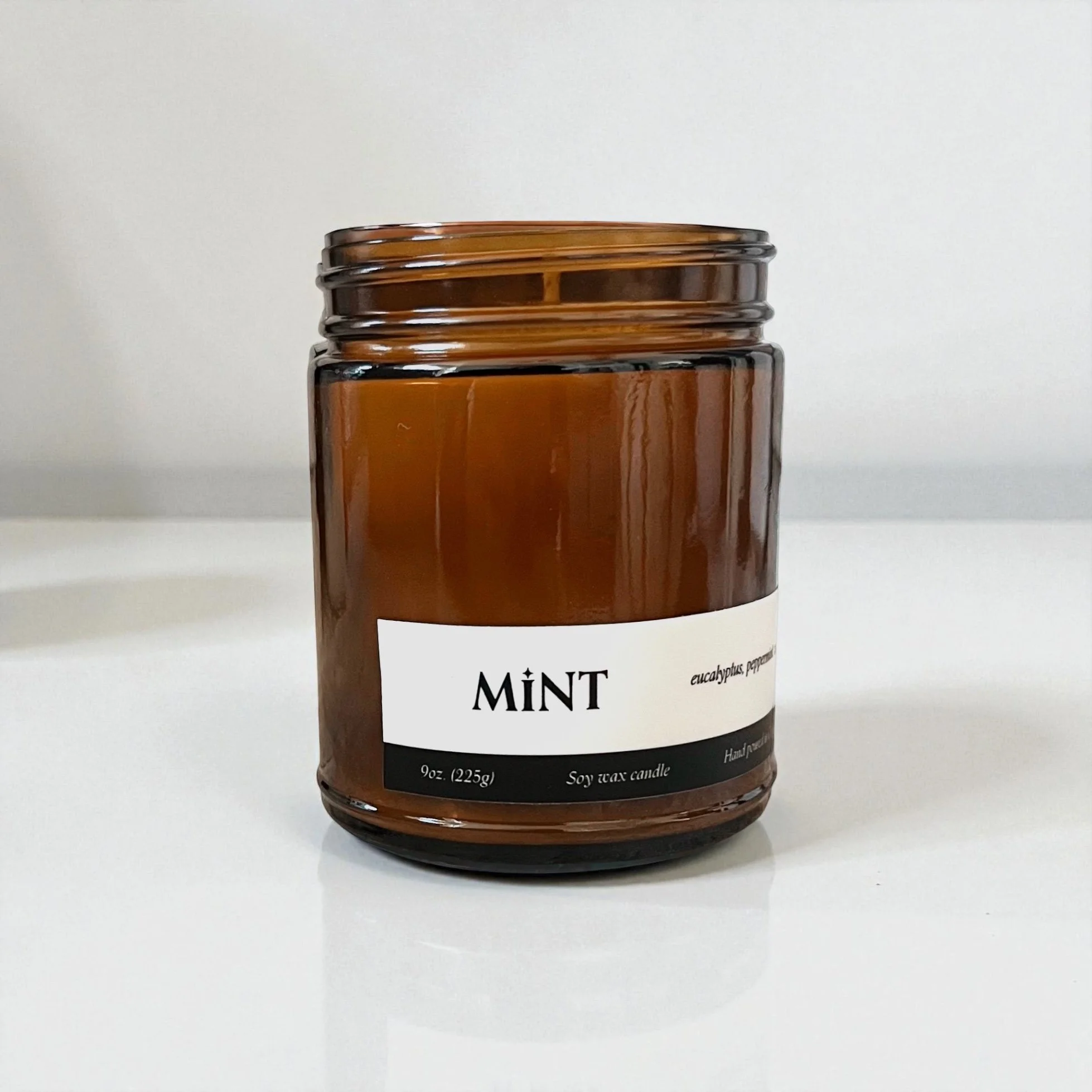 MINT 9oz Amber Glass Jar