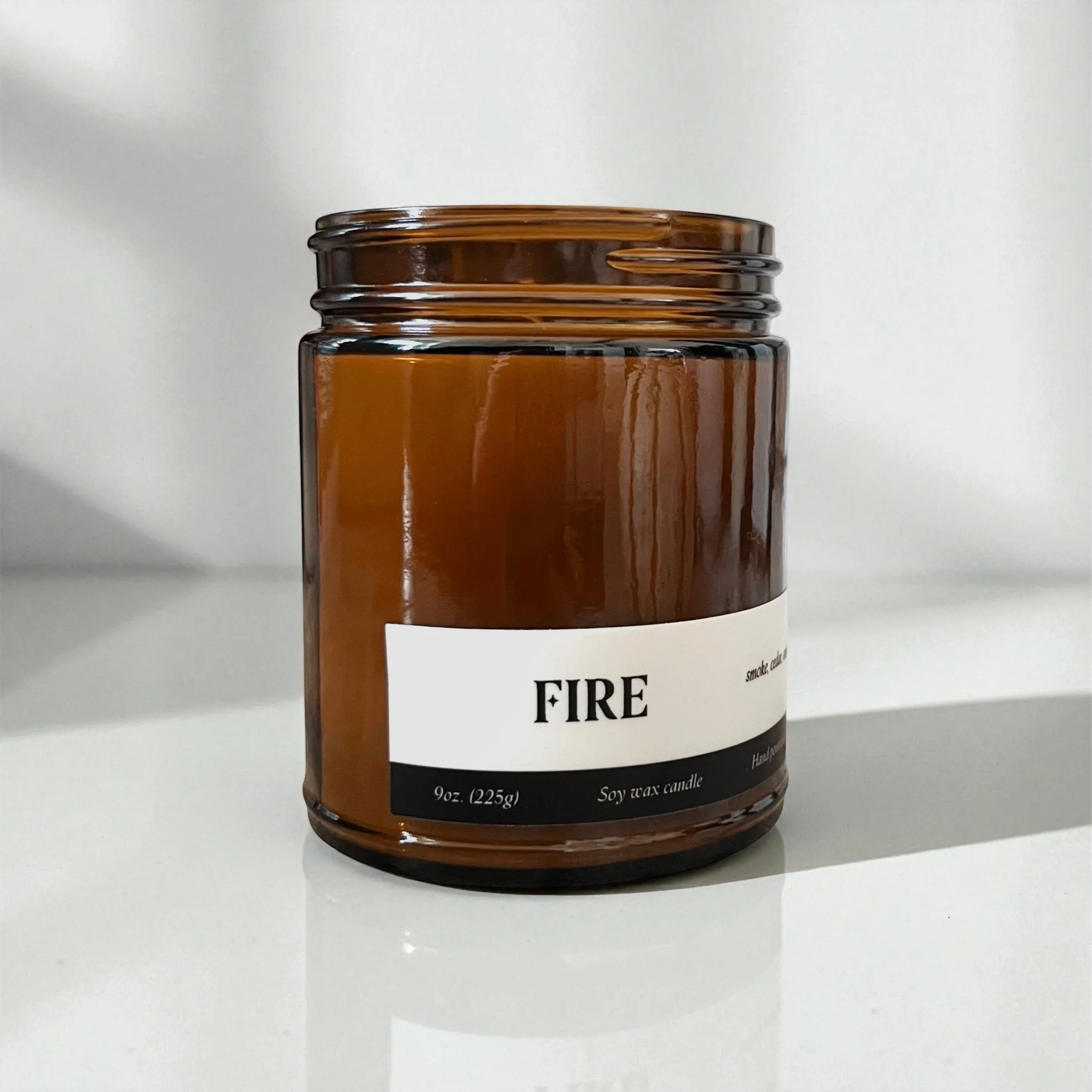 FIRE 9oz Amber Glass Jar
