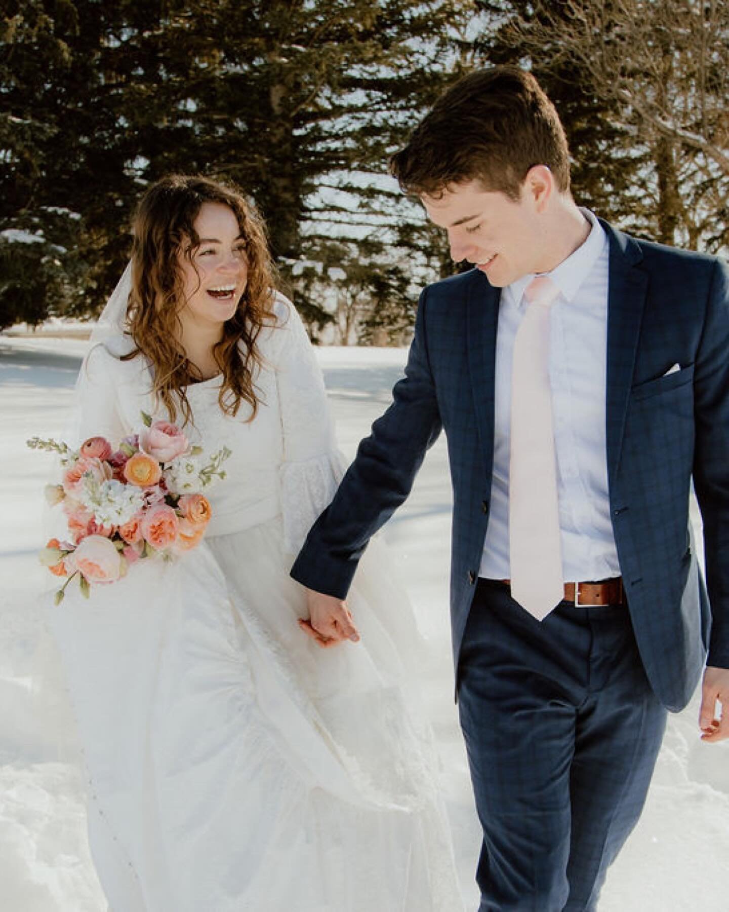 Some of my favourite portraits from the sweetest winter wedding earlier this year. Joseph &amp; Anna were married at the Cardston Temple surrounded by their immediate family. Their immense joy and gentle love for each other were so incredibly evident