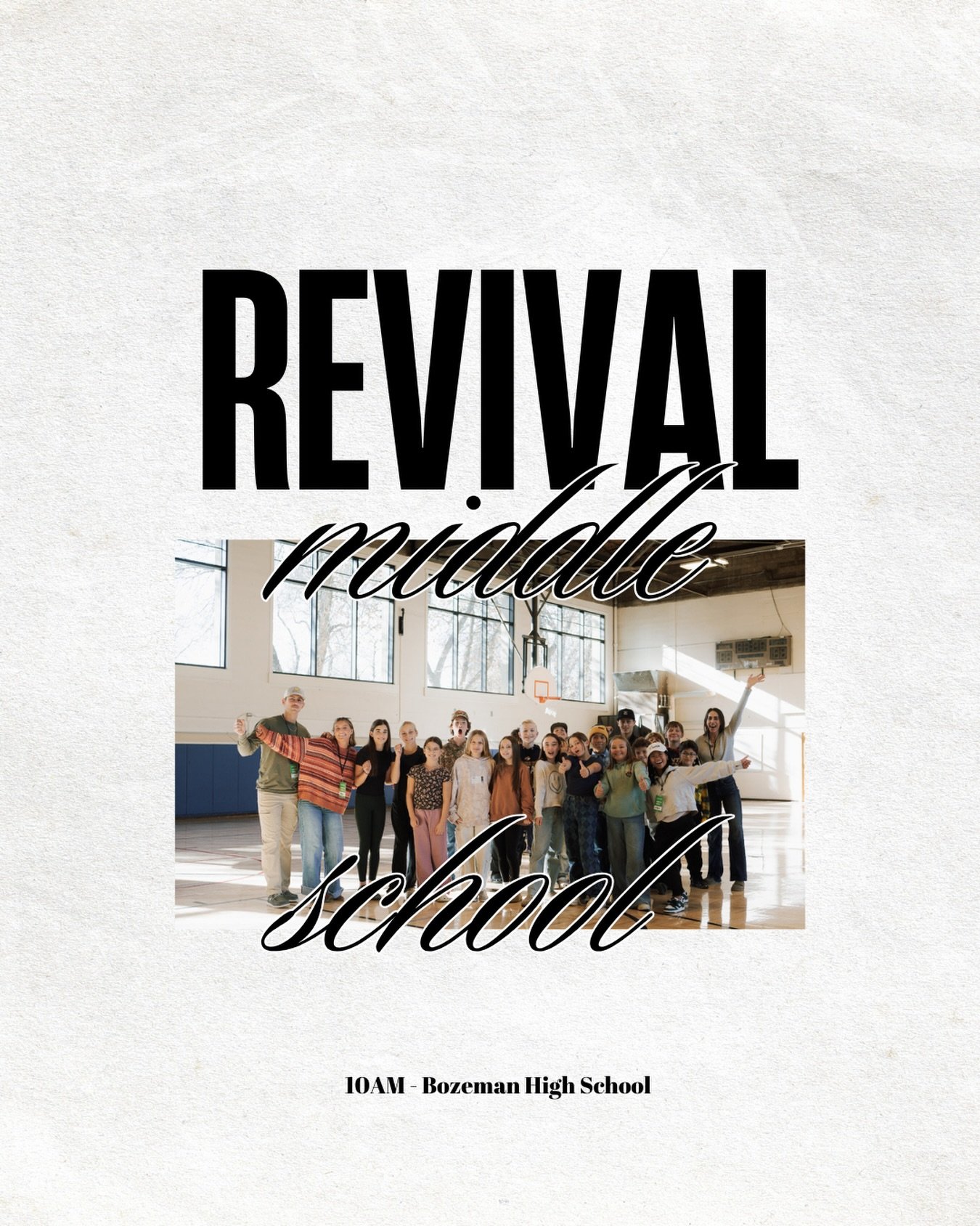 Revival Middle School is happening THIS Sunday 🔥

A space for real community, intentional fun, and an activating word that strengthens and grows your middle schoolers&rsquo; faith!! 

This Sunday at the 10AM service!!