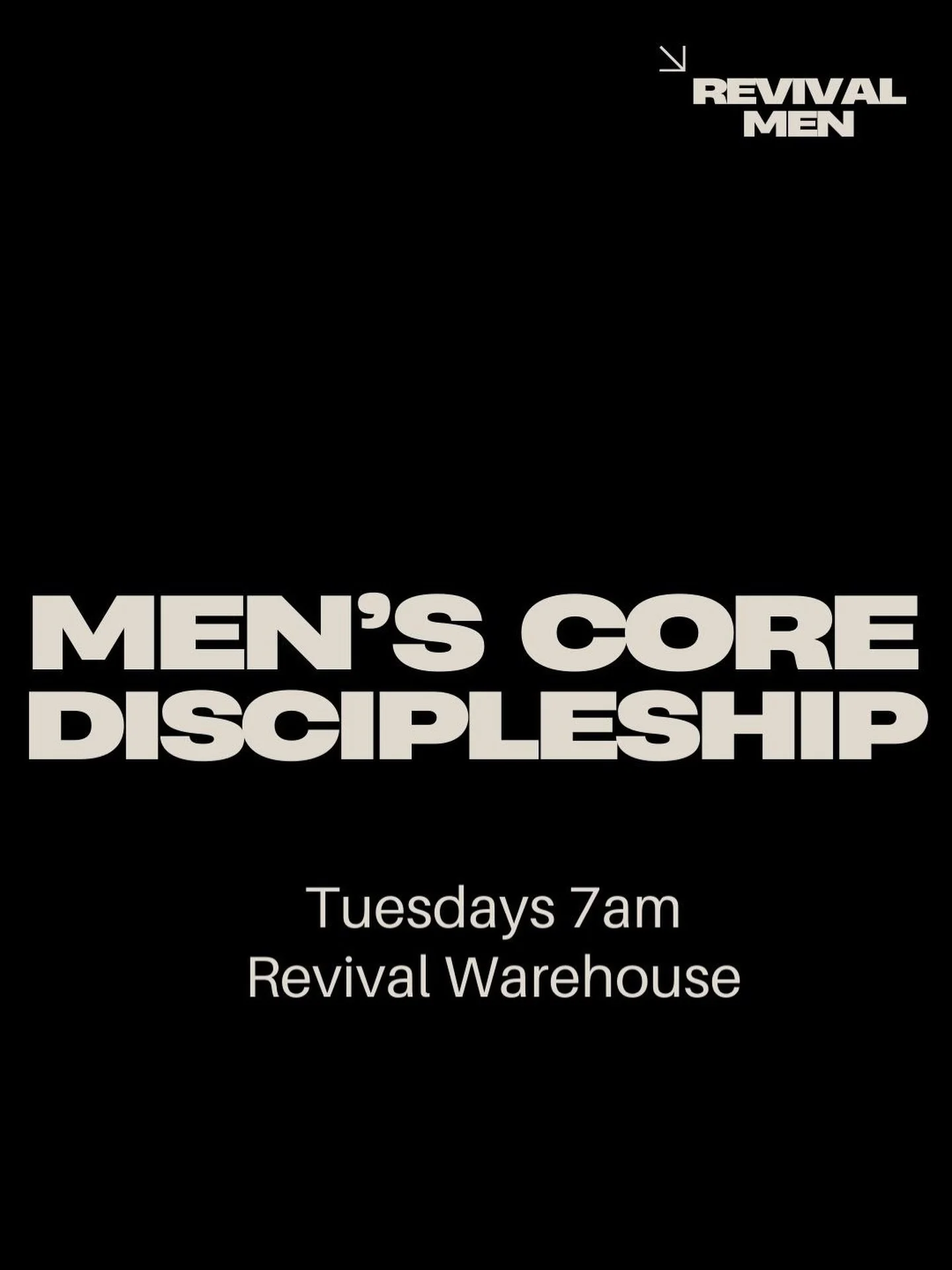 Men&rsquo;s Ministry Core Discipleship starts TOMORROW🔥

7 AM at the Revival Warehouse! 

Grow, connect, and be challenged in your faith.

Sign up now at the link in our bio.