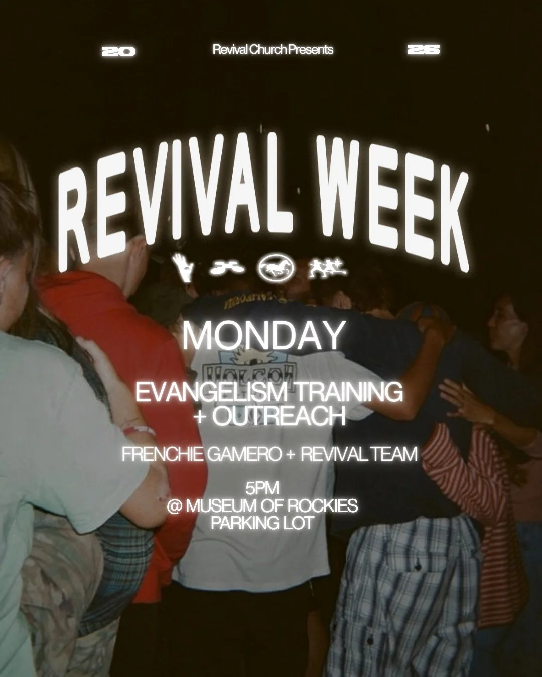 REVIVAL WEEK IS HERE

&ldquo;He said to them, &lsquo;Go into all the world and preach the Gospel to all creation.&rsquo;&rdquo; &mdash; Mark 16:15

This week, we&rsquo;re taking revival beyond the four walls and into our city. We&rsquo;re believing f
