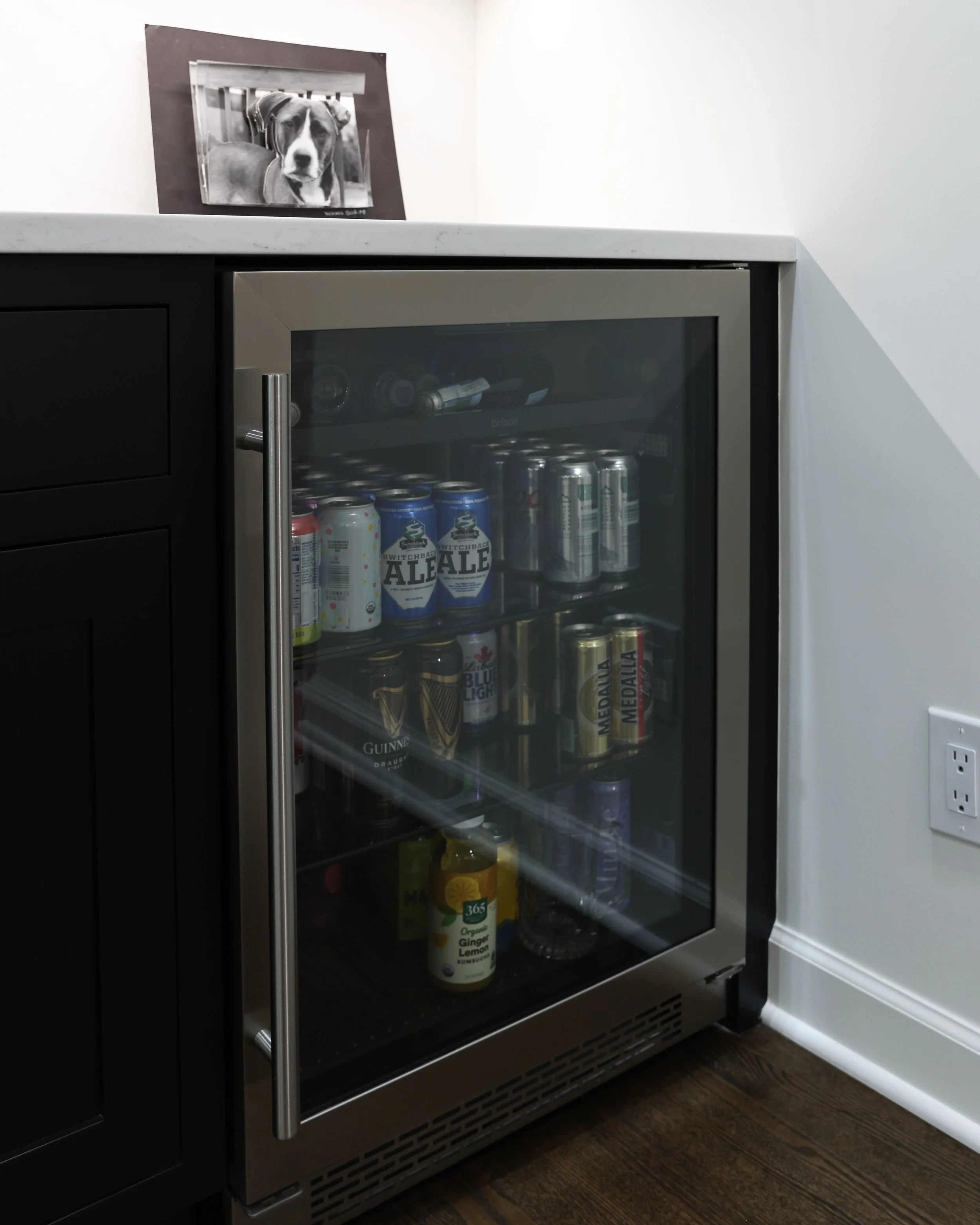 a built in beverage fridge