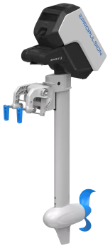 ePropulsion Spirit 2 electric outboard with remote steering capabilities