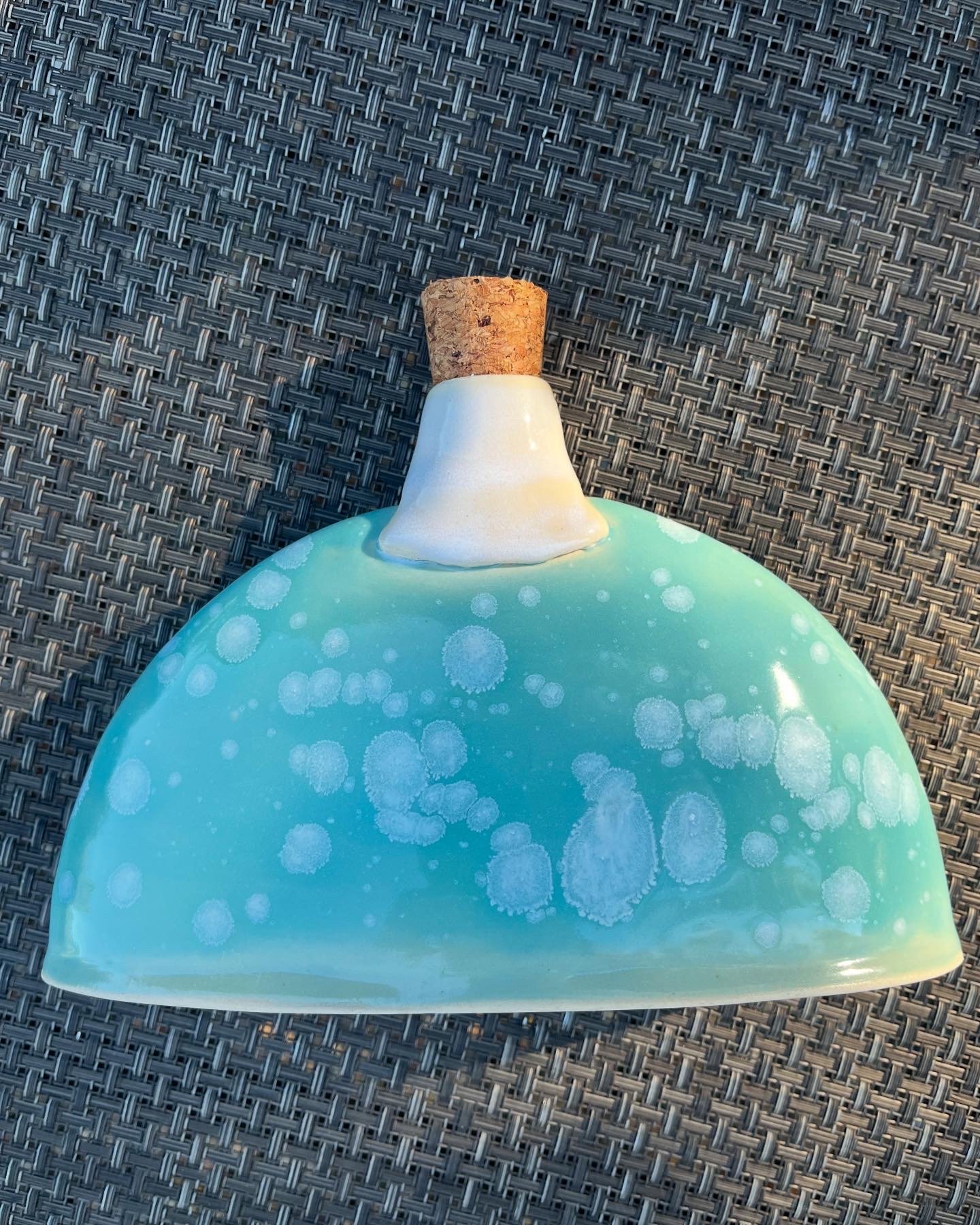Aqua crystals flask or lantern