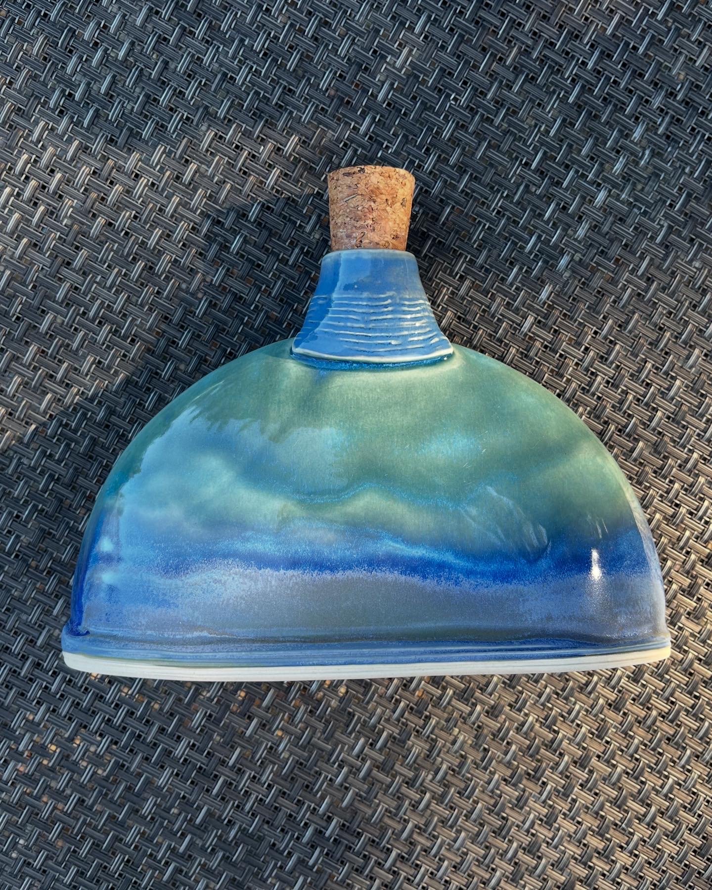 Blue/green flask or lamp base