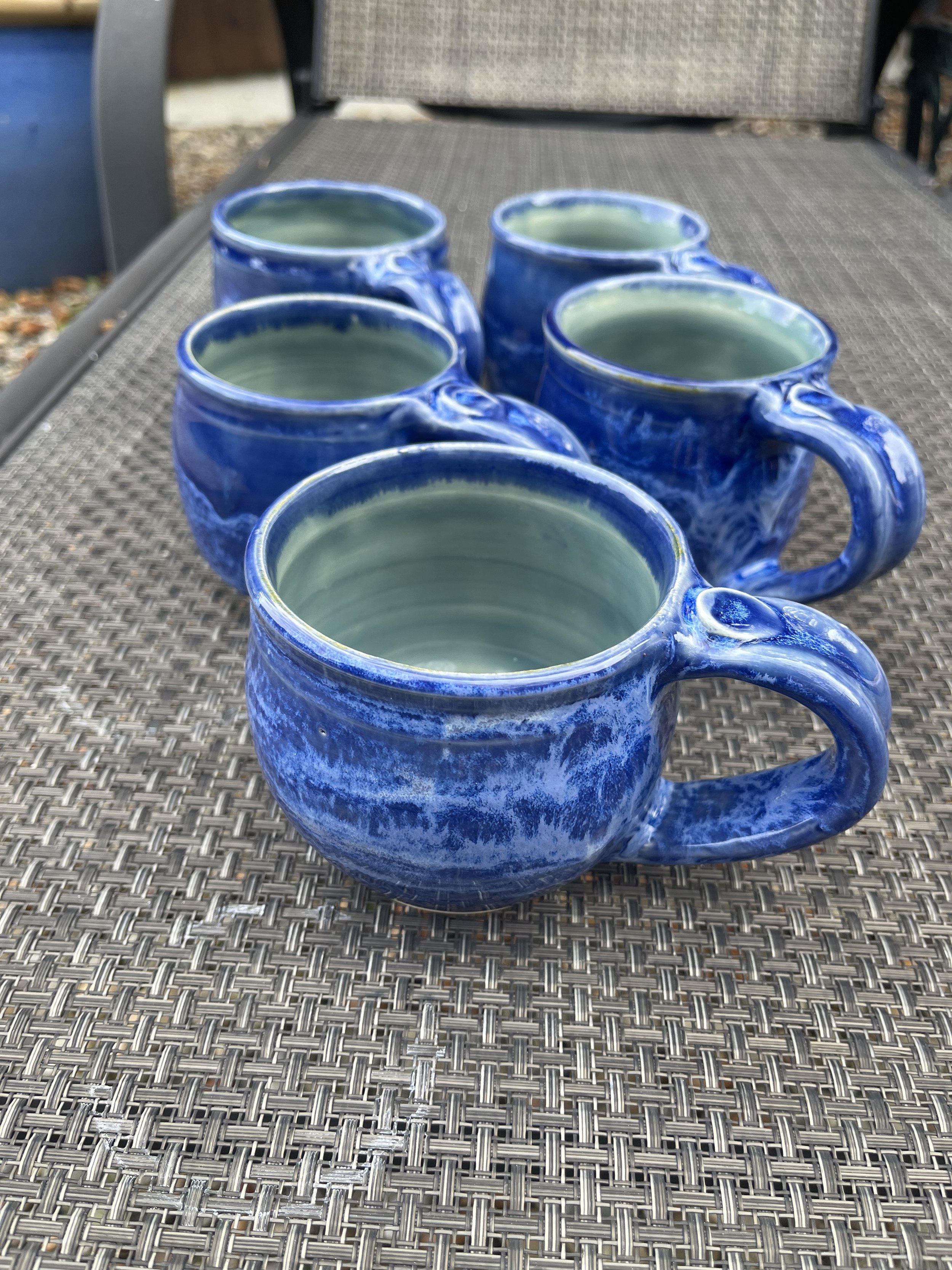 Blue mugs