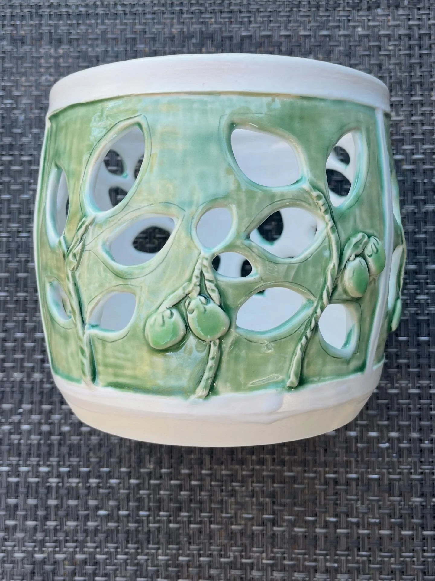 Carved green luminary