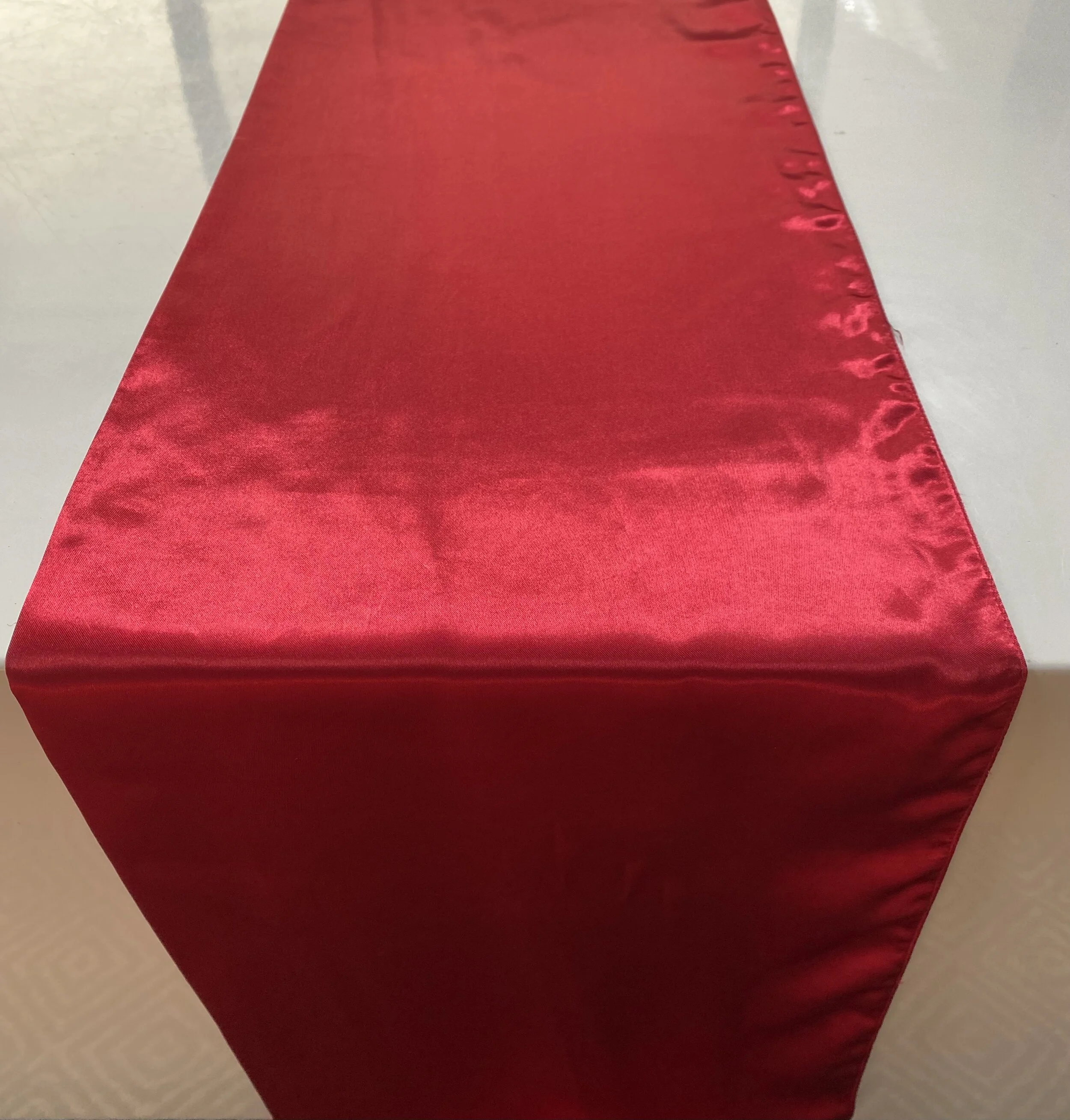 Satin Table Runner Red — Events to Adore