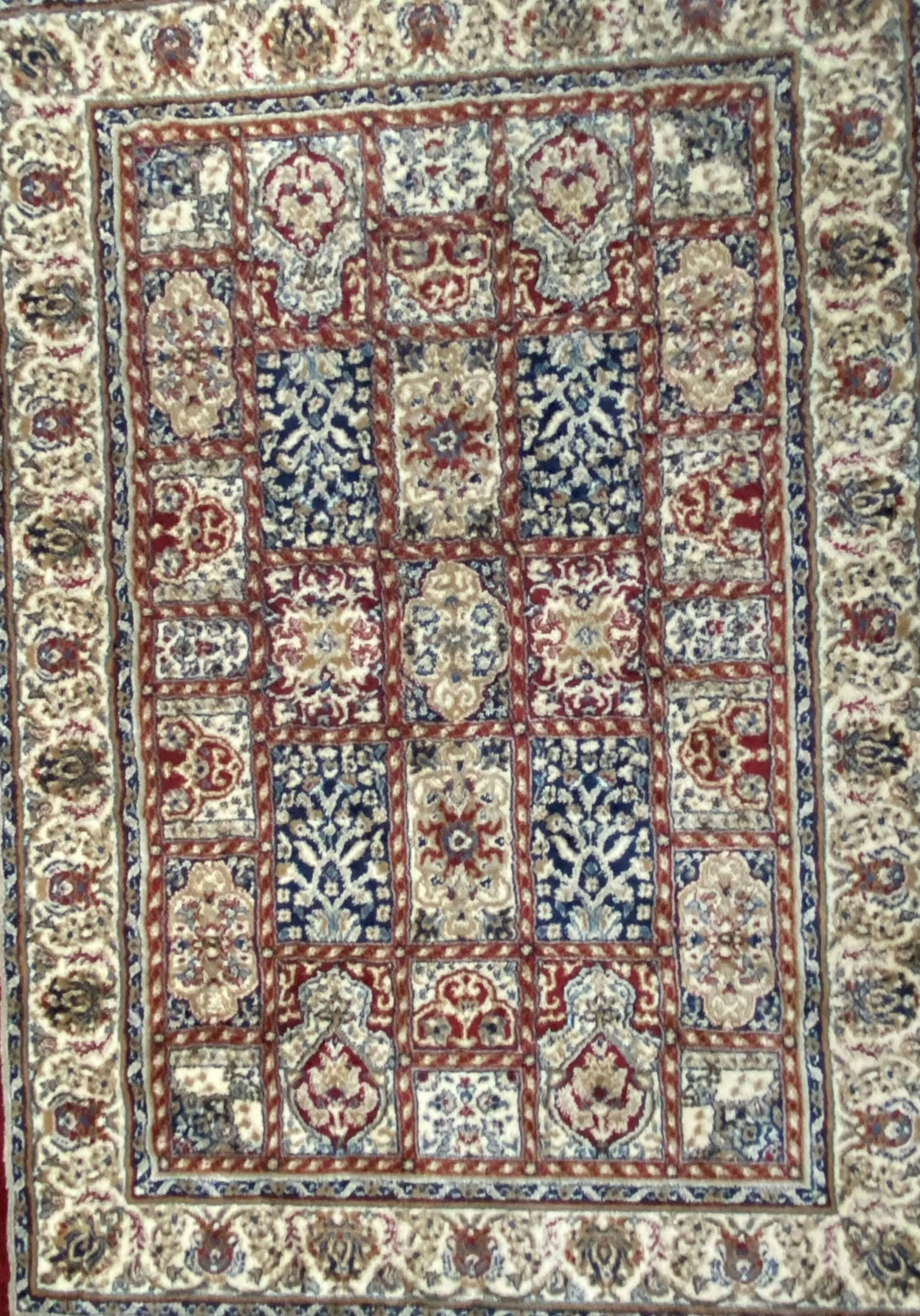 Red Navy and Cream Persian Rug — Events to Adore