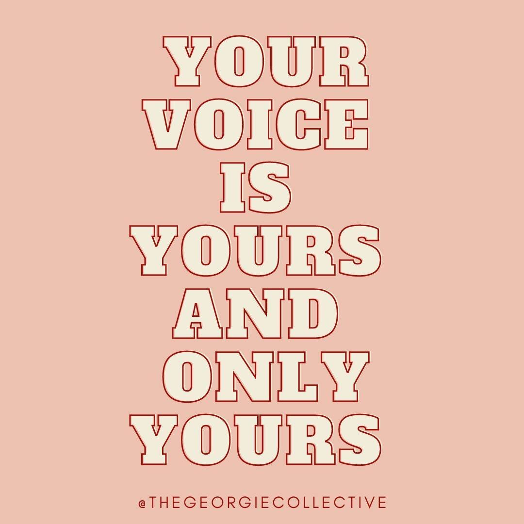 Your thoughts, opinions, and ideas are unique to you, and they deserve to be heard. We are a Collective of womxn that supports one another, so don't be afraid to speak up and share your voice. 💕 You have something valuable to contribute, and your pe