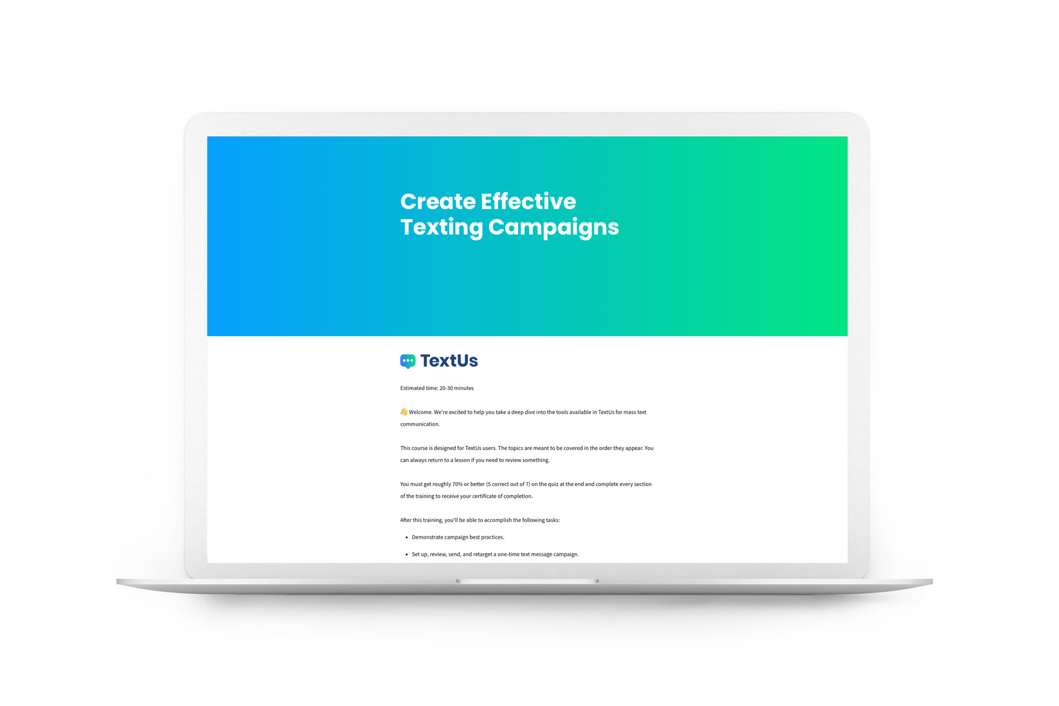 Create Effective Texting Campaigns LMS Course