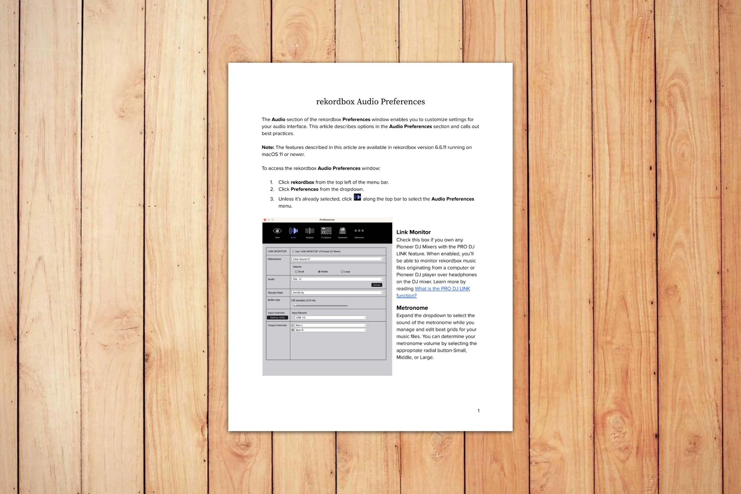rekordbox Audio Preferences HC article