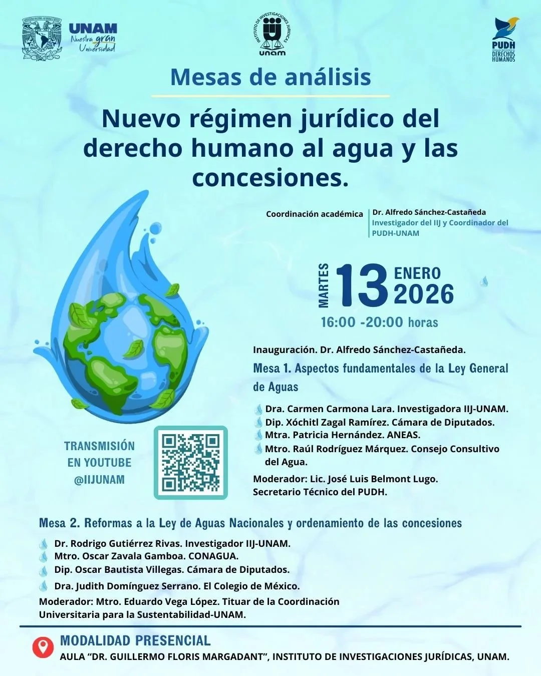 Mesas de análisis: Nuevo régimen jurídico del derecho humano al agua y las concesiones