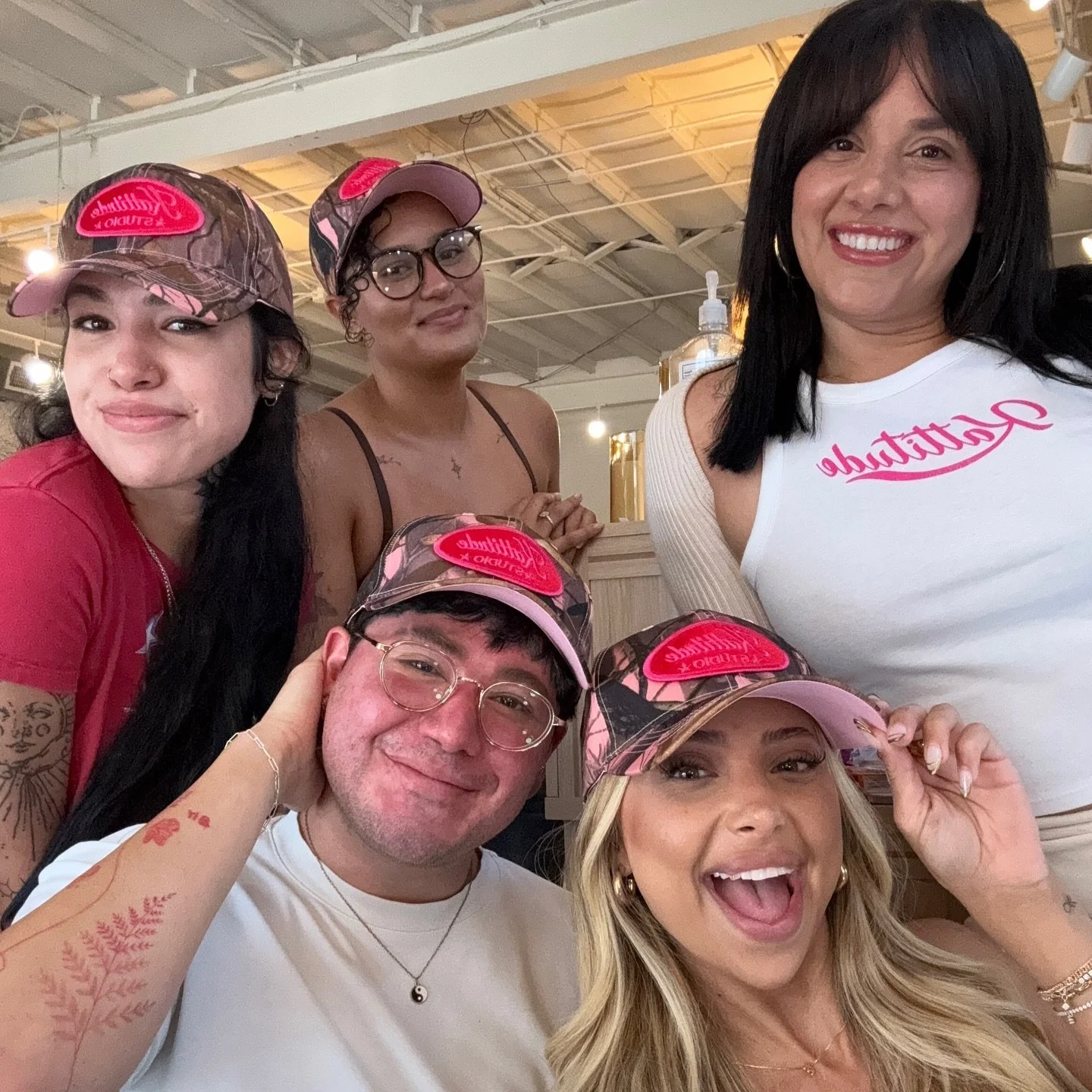 Happy team on fall merch drop day! ππ