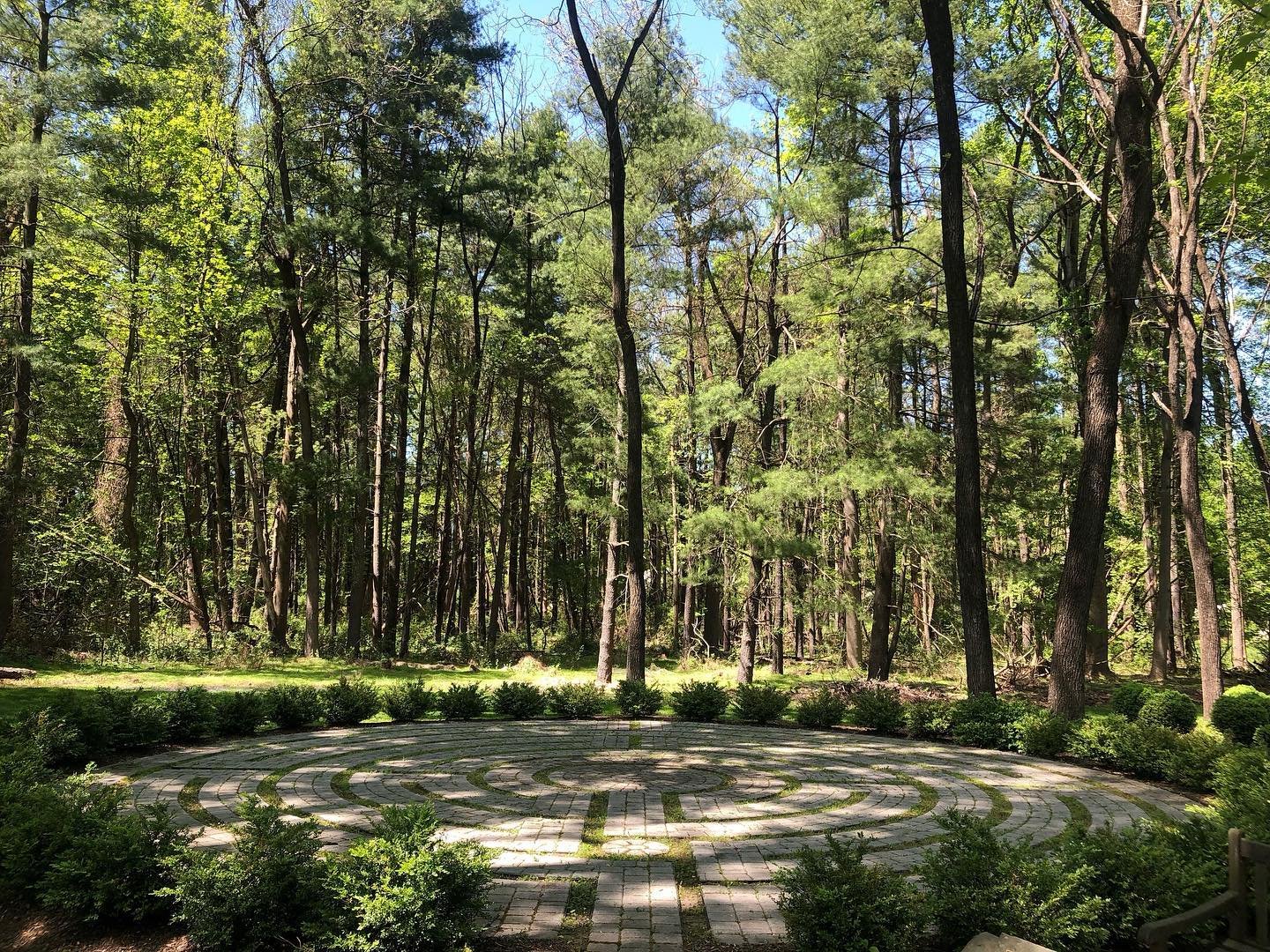 A pitch-perfect spring day. Walked a labyrinth beneath the trees, reflecting on betwixt and betweens.