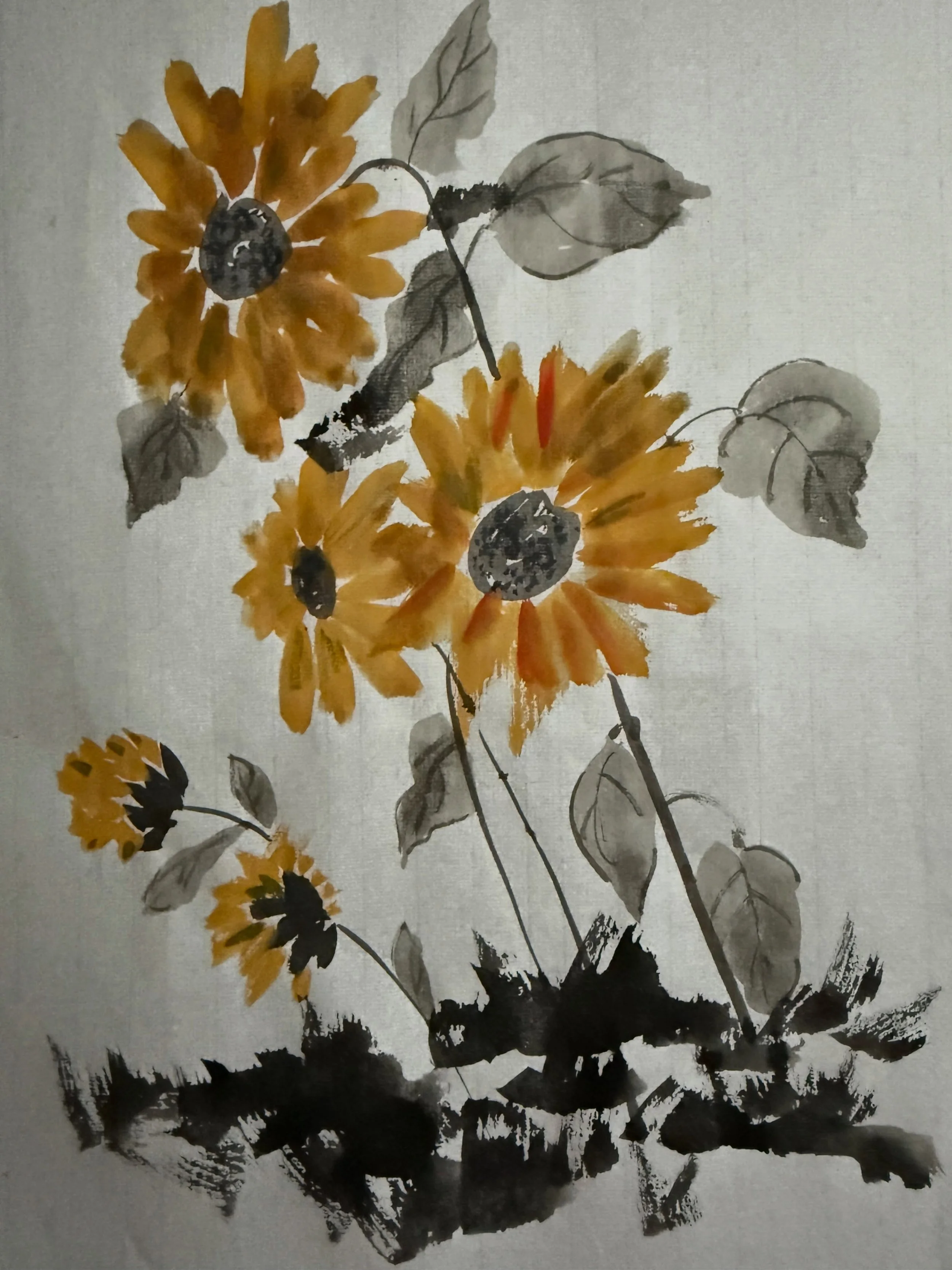 Drooping sunflowers. &ldquo;&hellip;the best of the summer gone, and the new fall not yet born.&rdquo;
~Sylvia Plath